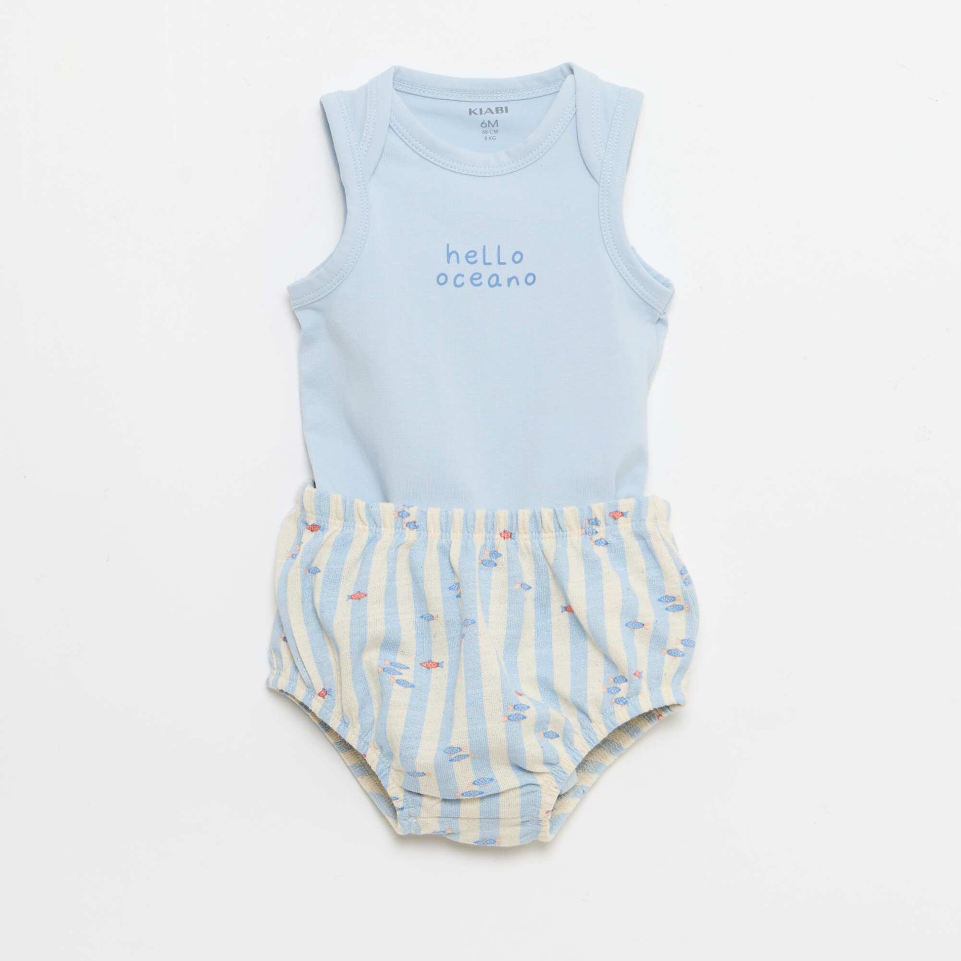 Ensemble 2 pièces - body + short BLEU