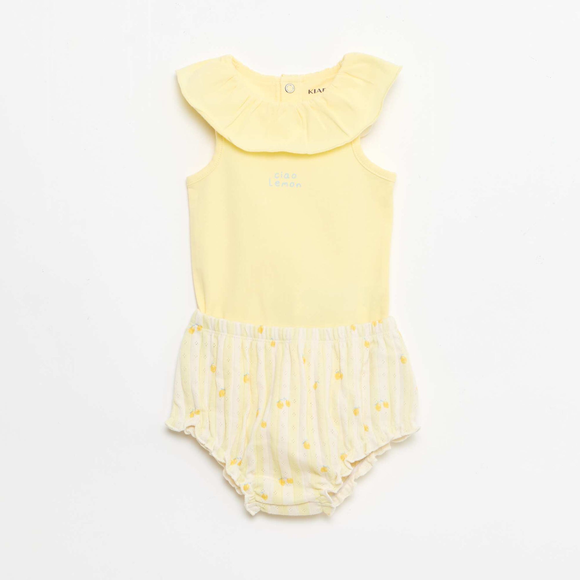 Ensemble 2 pièces body + culotte JAUNE