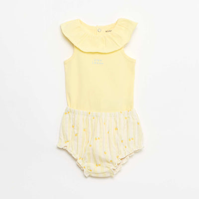 Ensemble 2 pièces body + culotte JAUNE