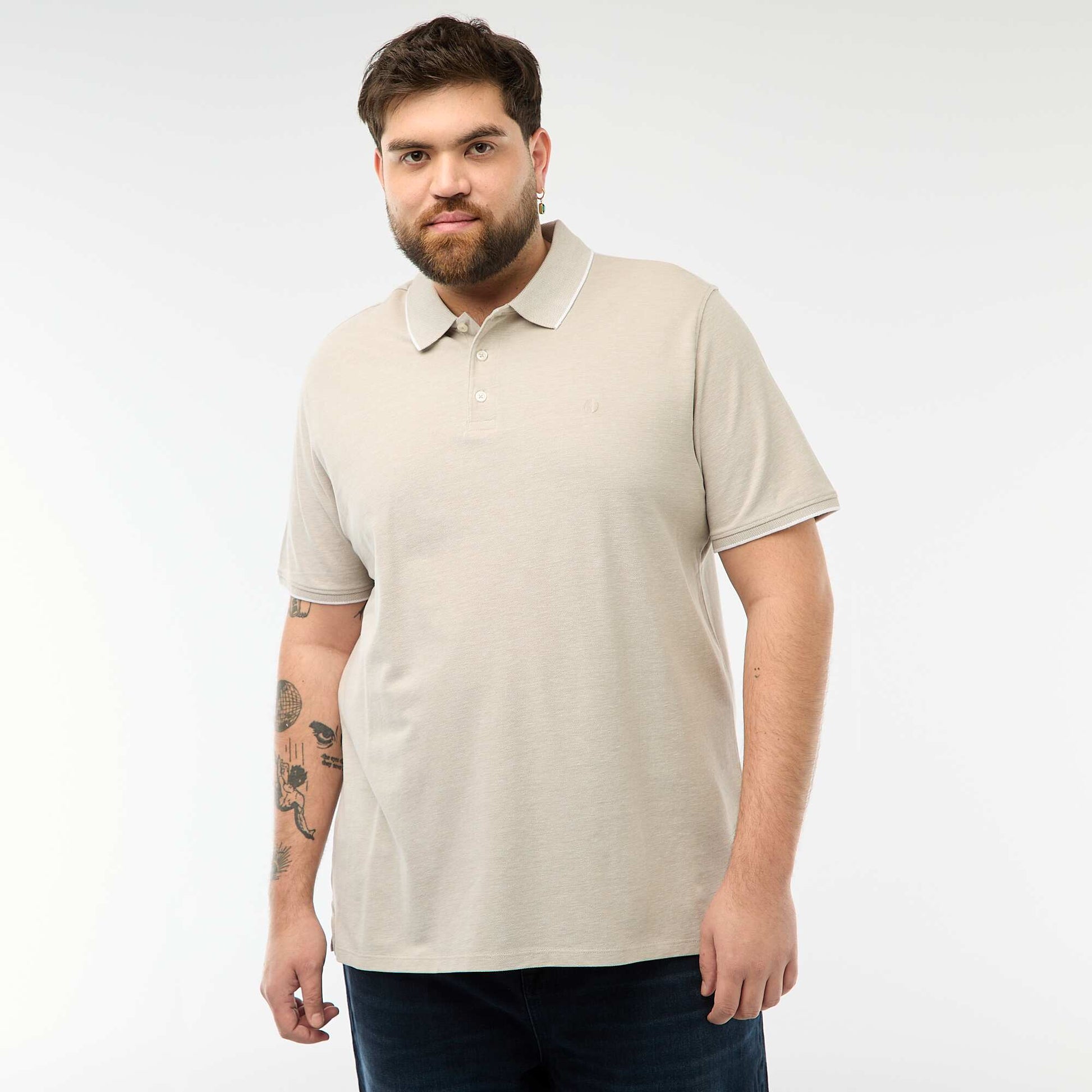 Polo coupe regular BEIGE
