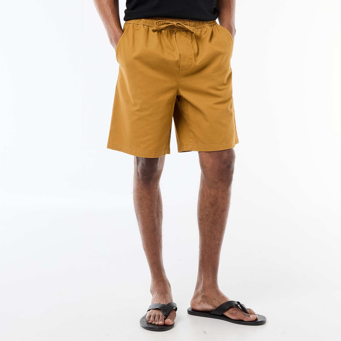 Short chino uni JAUNE