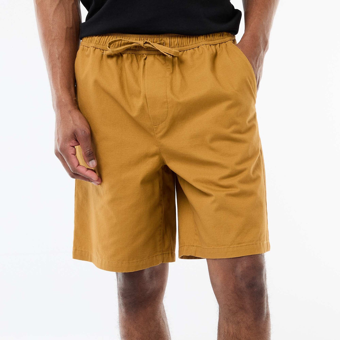 Short chino uni JAUNE