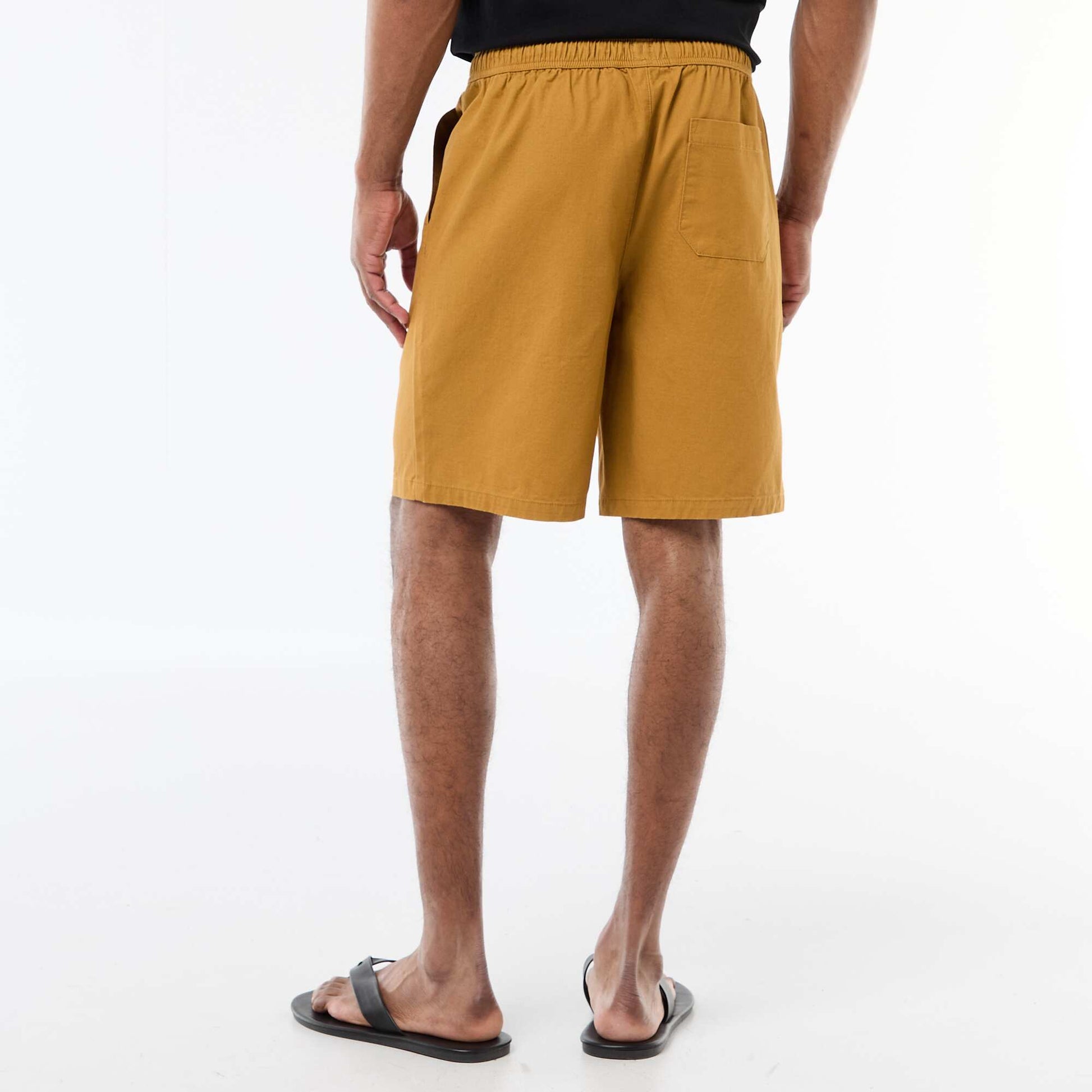 Short chino uni JAUNE
