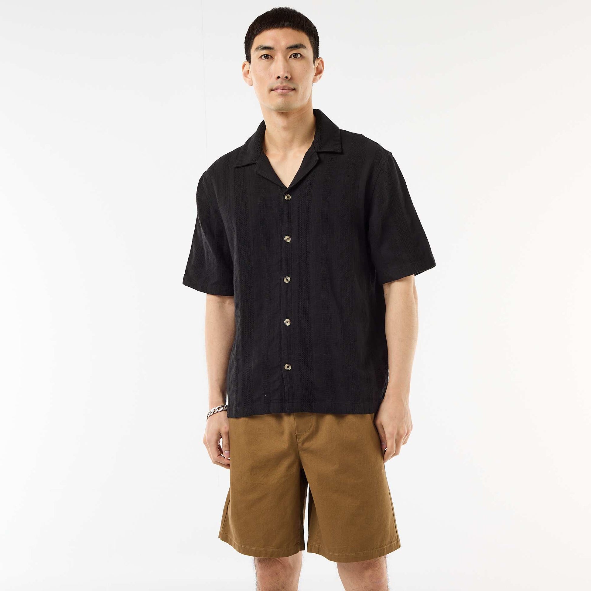 Short chino uni MARRON