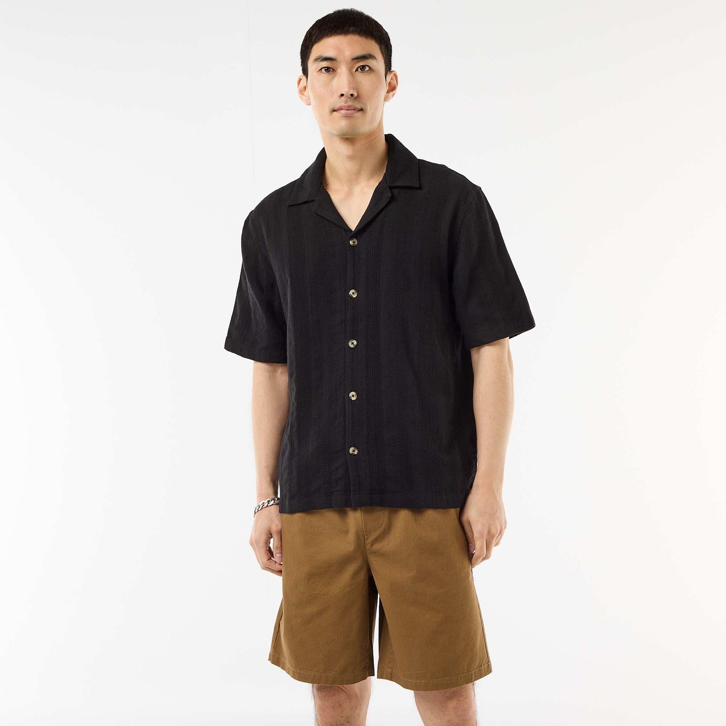 Short chino uni MARRON