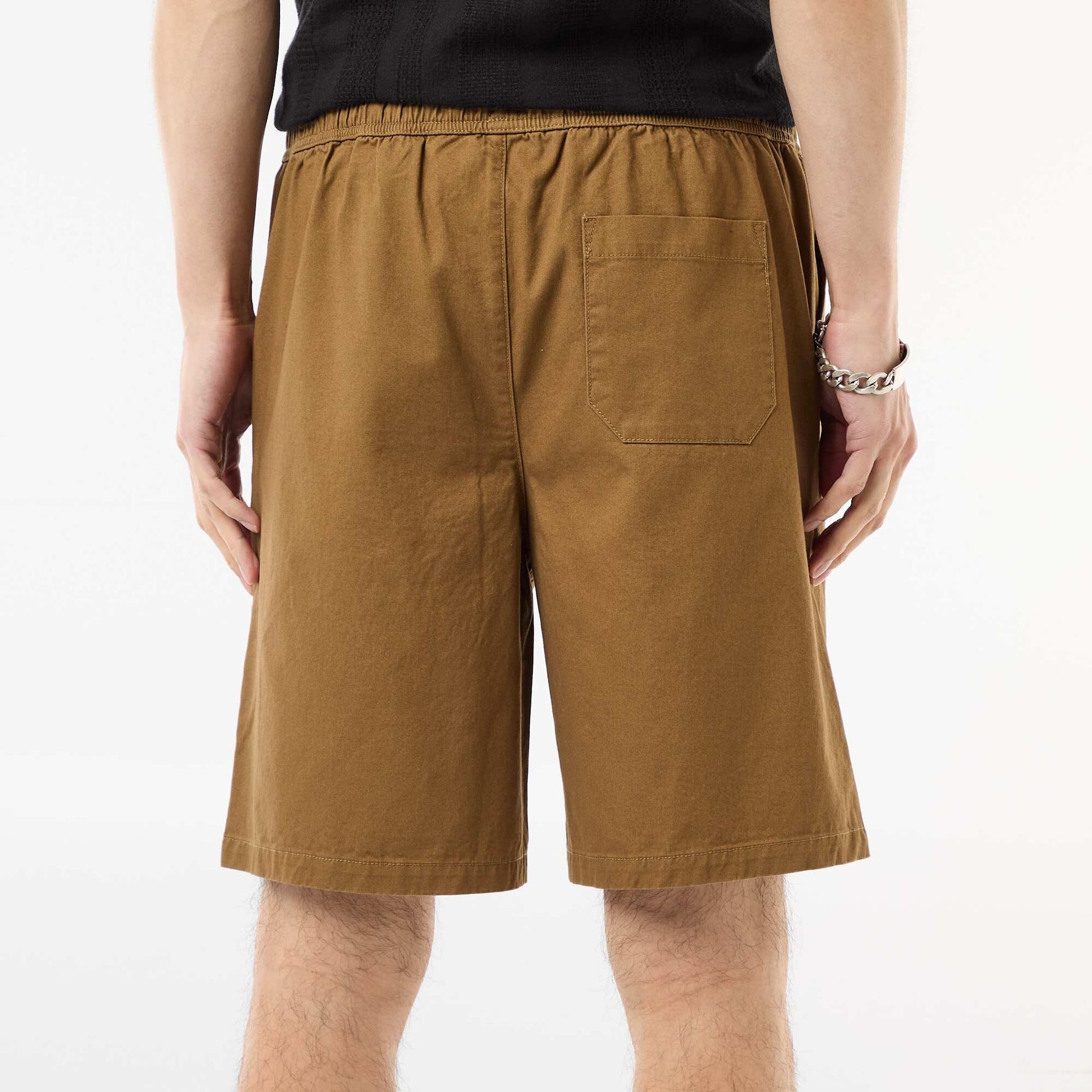 Short chino uni MARRON