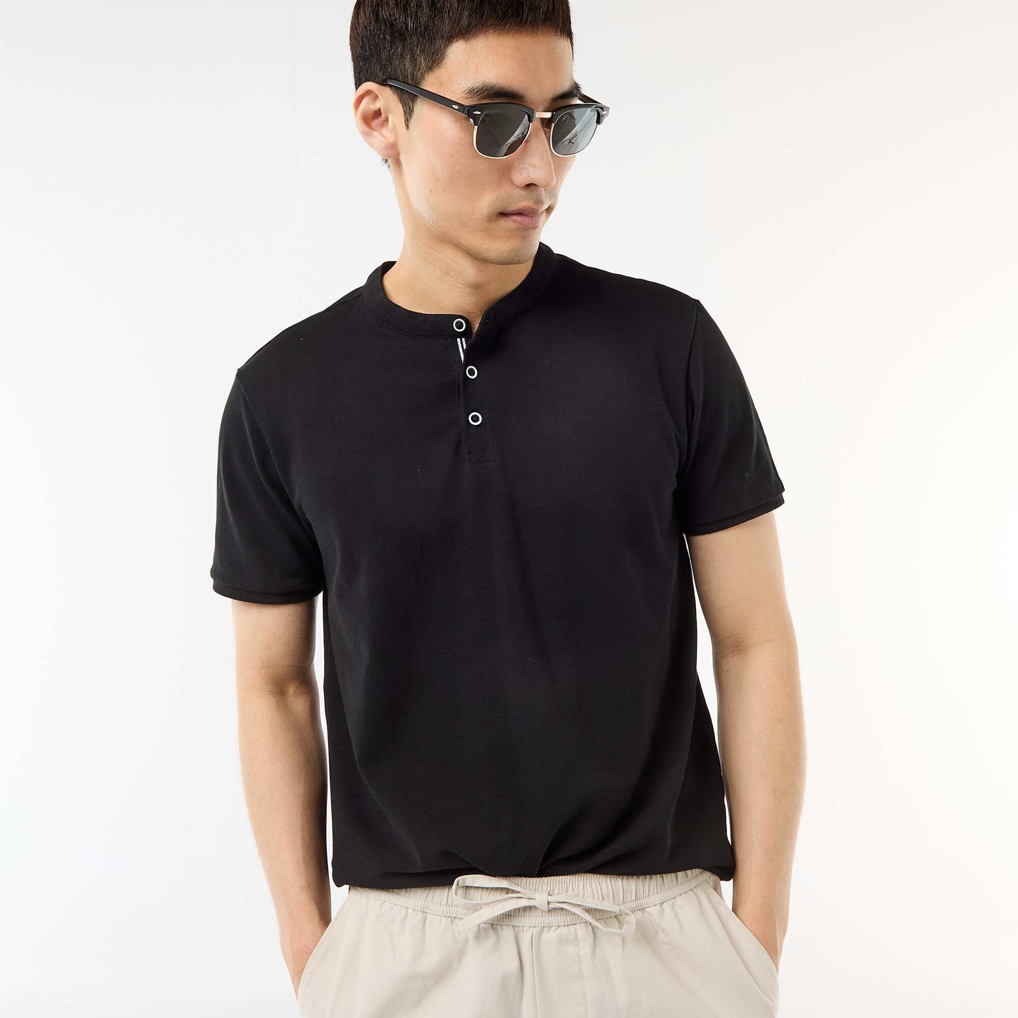 Polo col mao NOIR