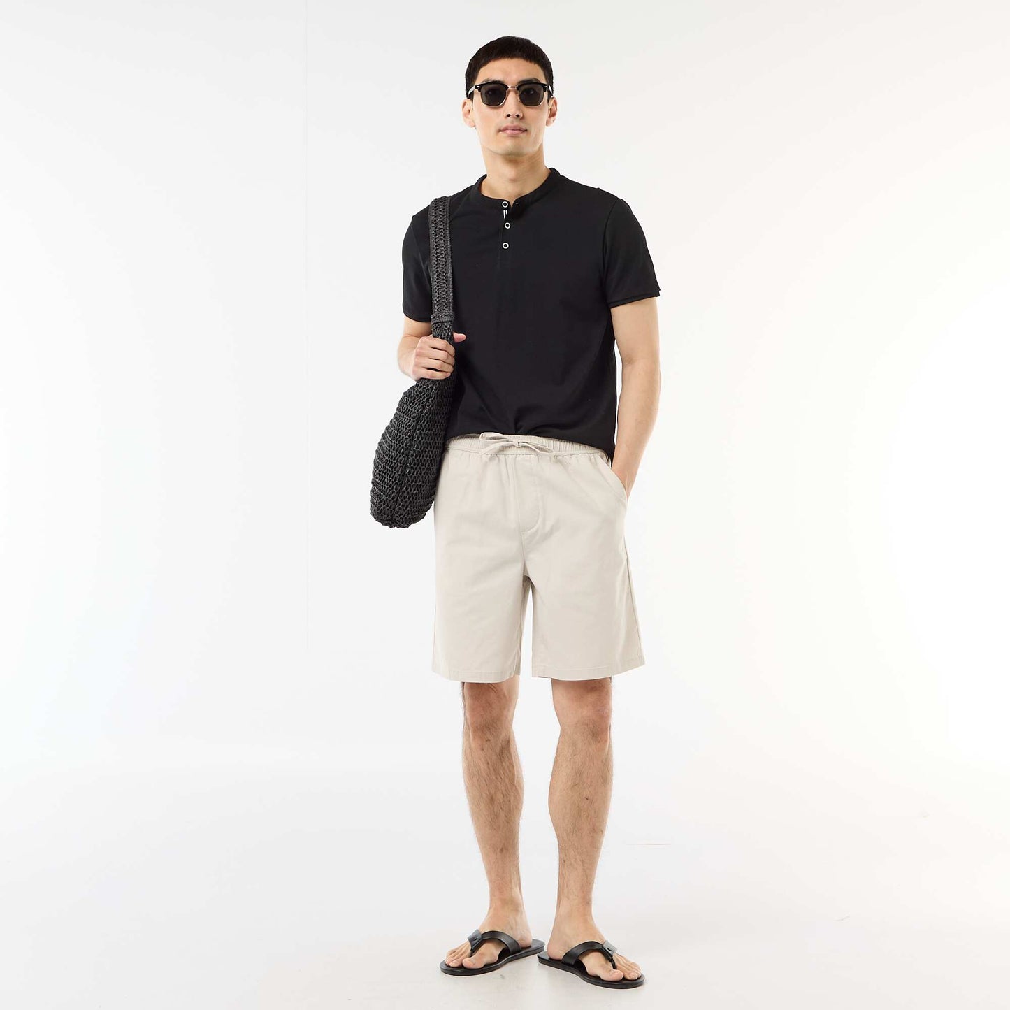 Polo col mao NOIR
