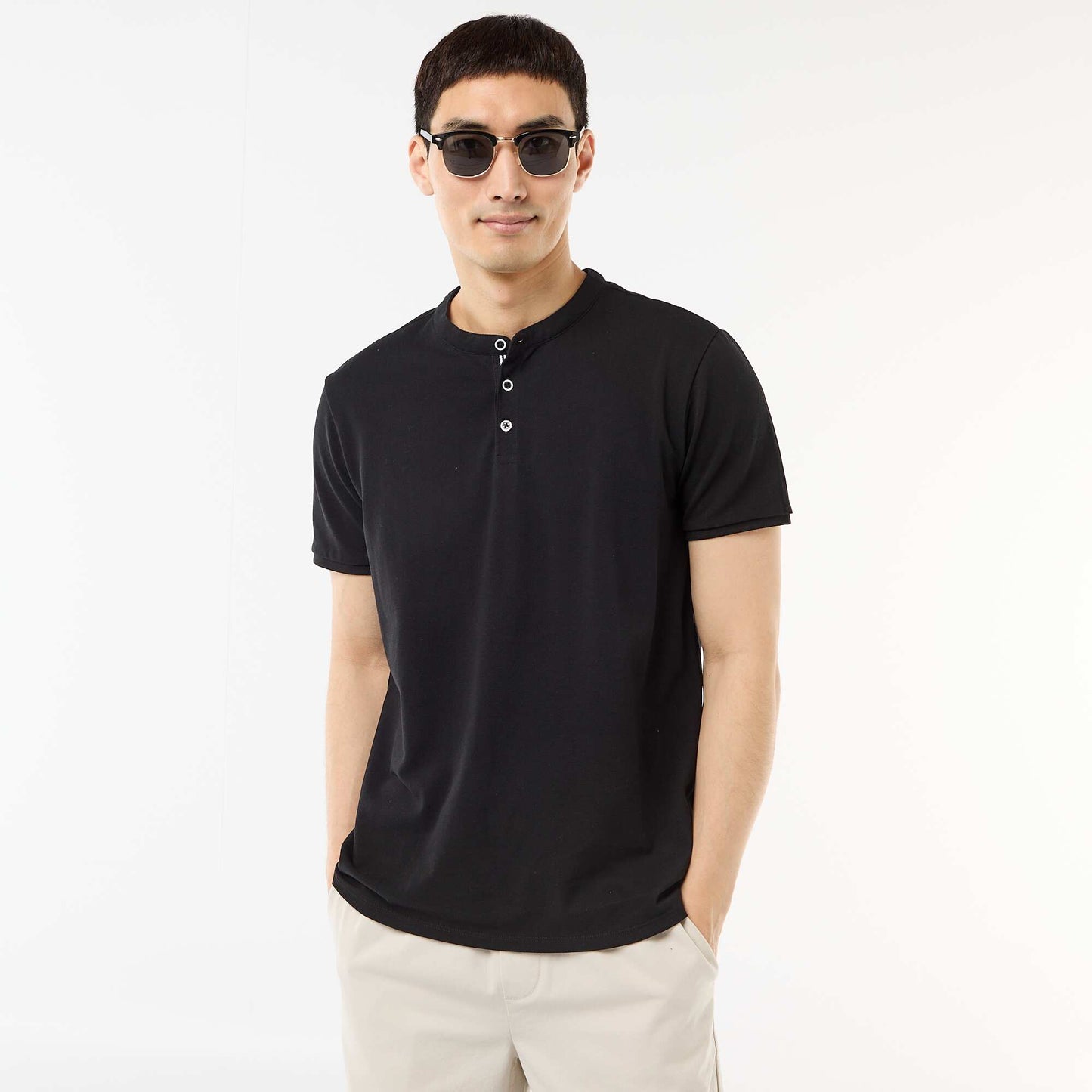 Polo col mao NOIR