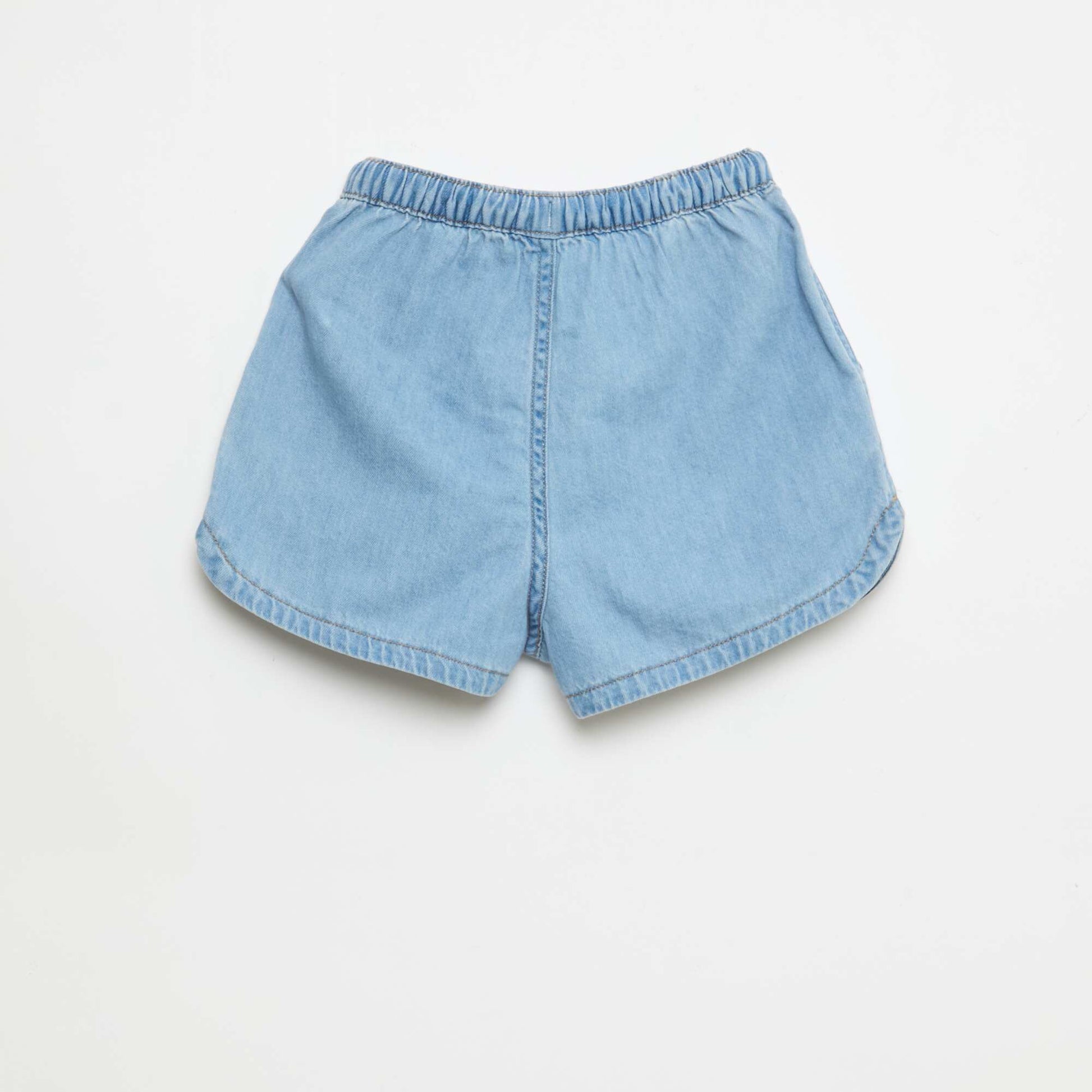 Short en denim léger BLEU