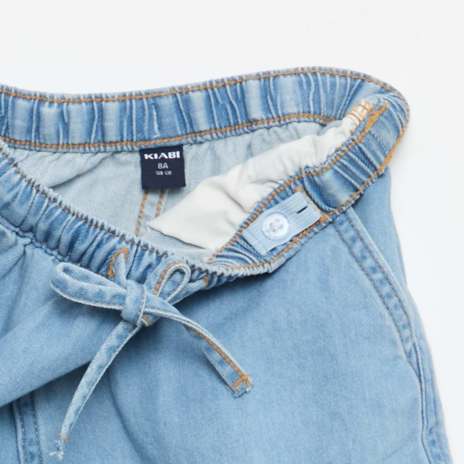 Short en denim léger BLEU