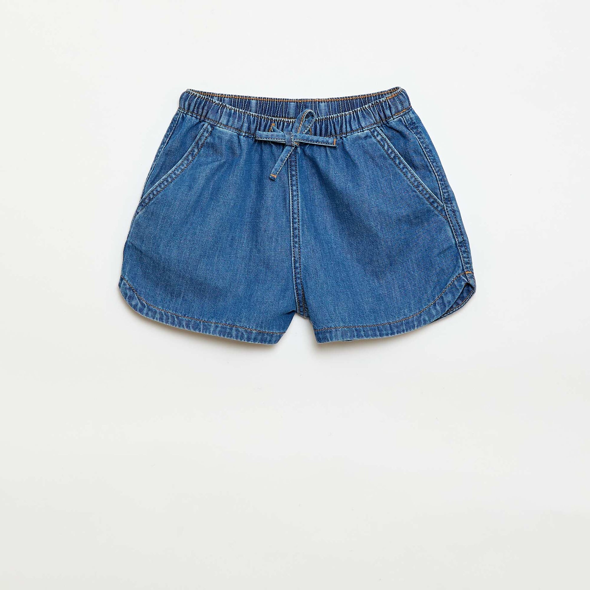 Short en  denim léger BLEU