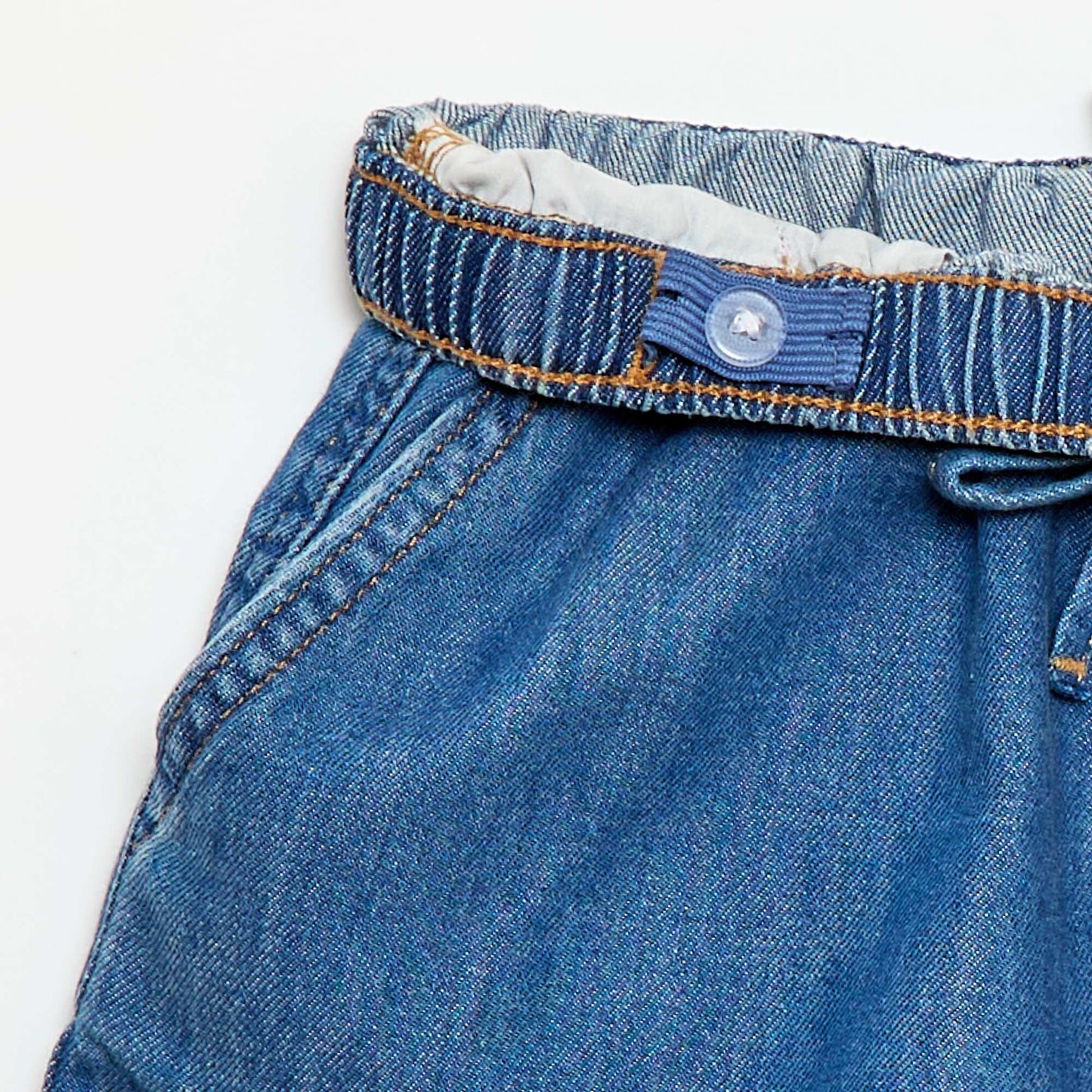 Short en  denim léger BLEU