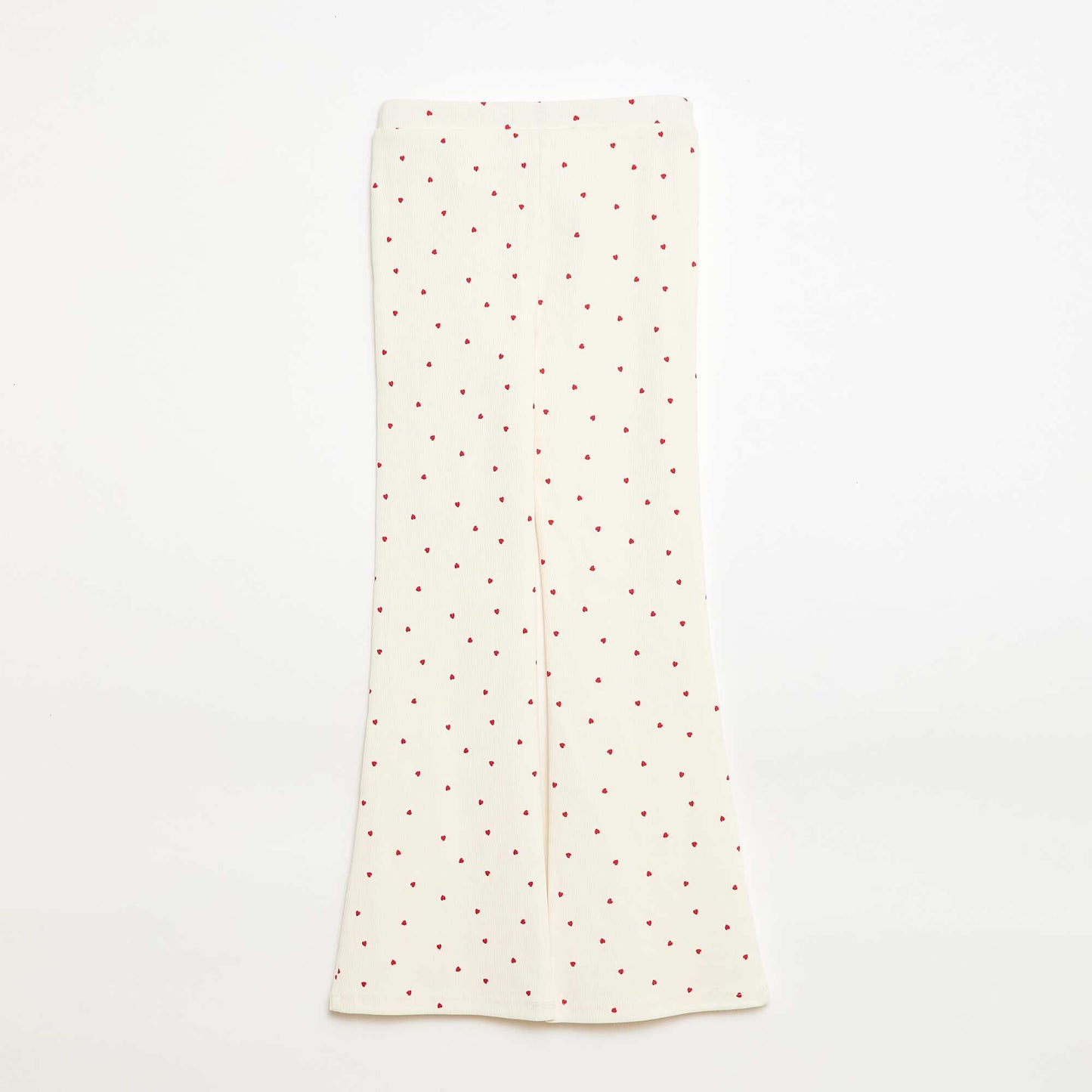 Legging côtelé à motif BLANC