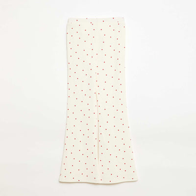 Legging côtelé à motif BLANC