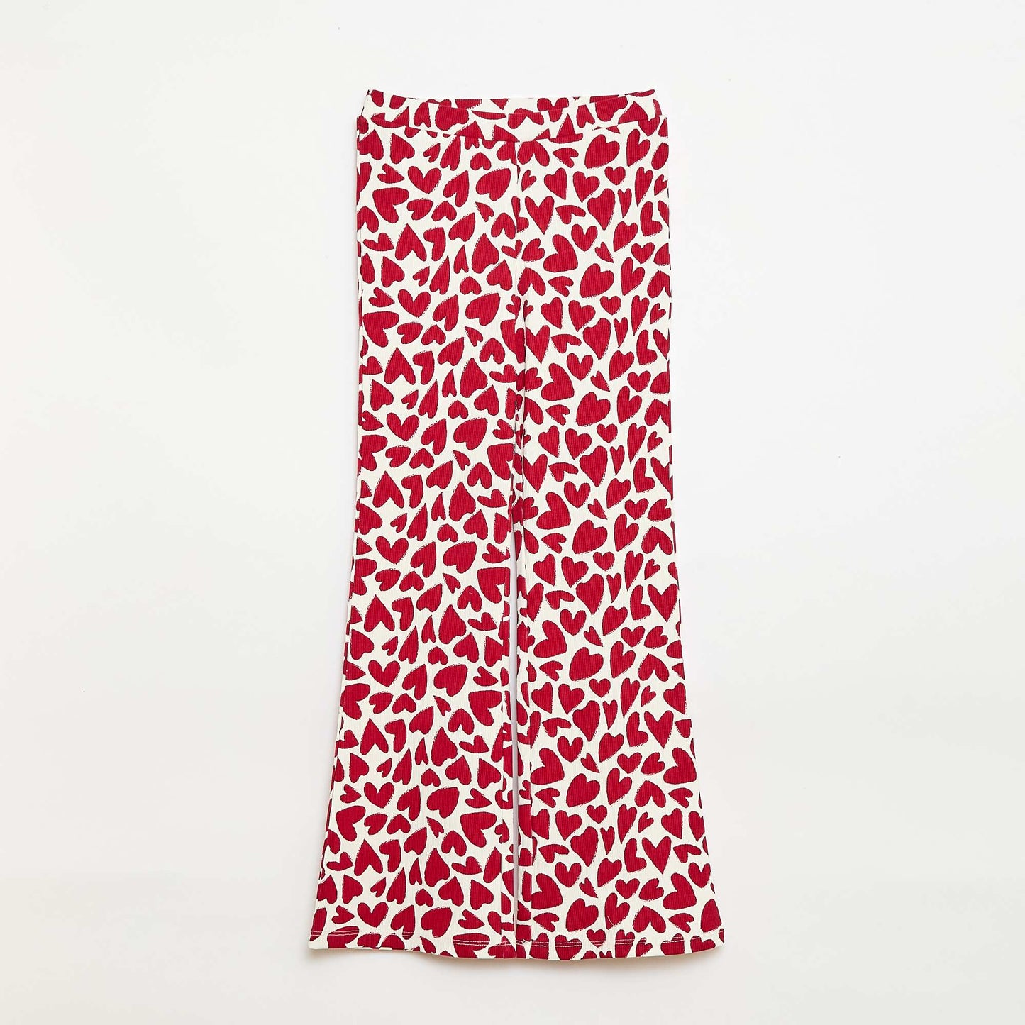 Legging côtelé à motif BLANC