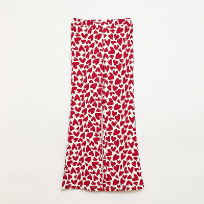 Legging côtelé à motif BLANC