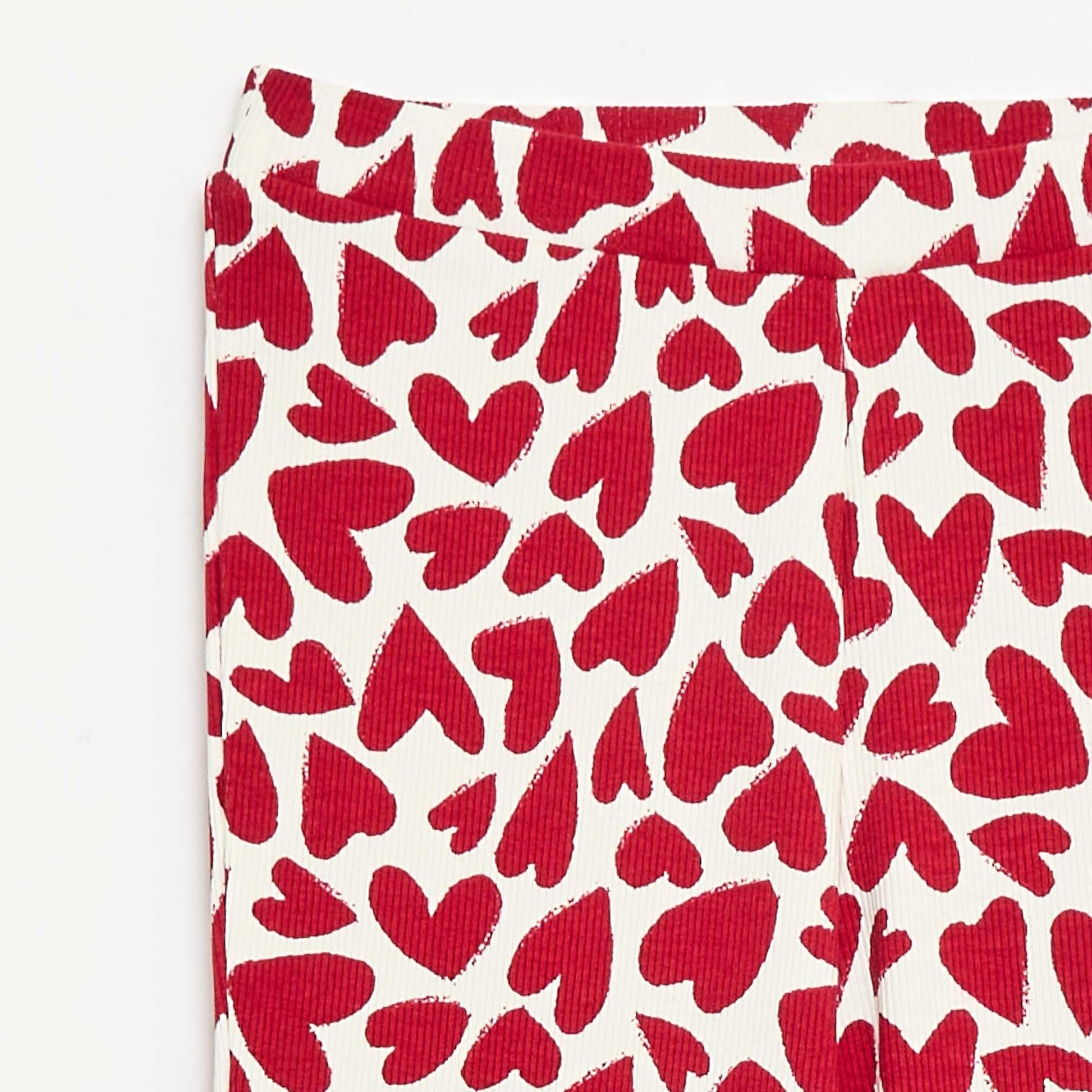 Legging côtelé à motif BLANC
