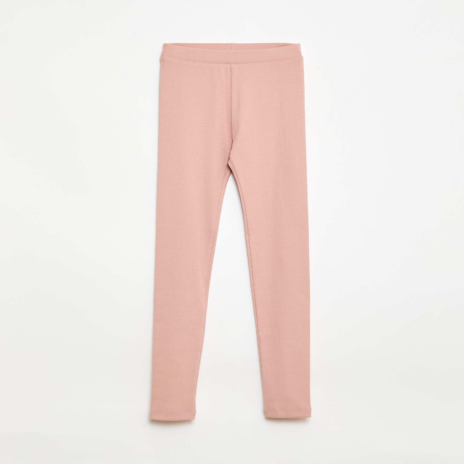 Legging maillé en coton uni ROSE