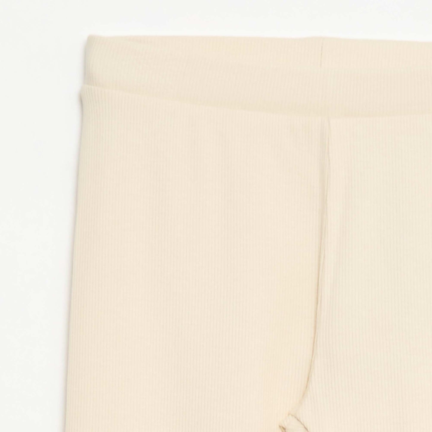 Legging maillé en coton uni BLANC