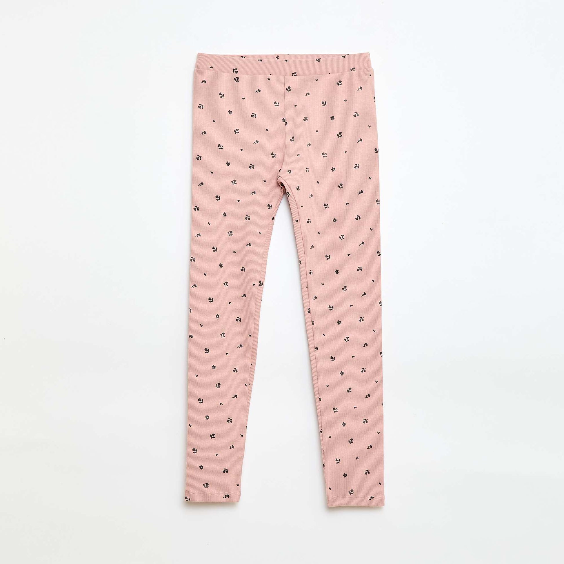Legging côtelé à motif ROSE