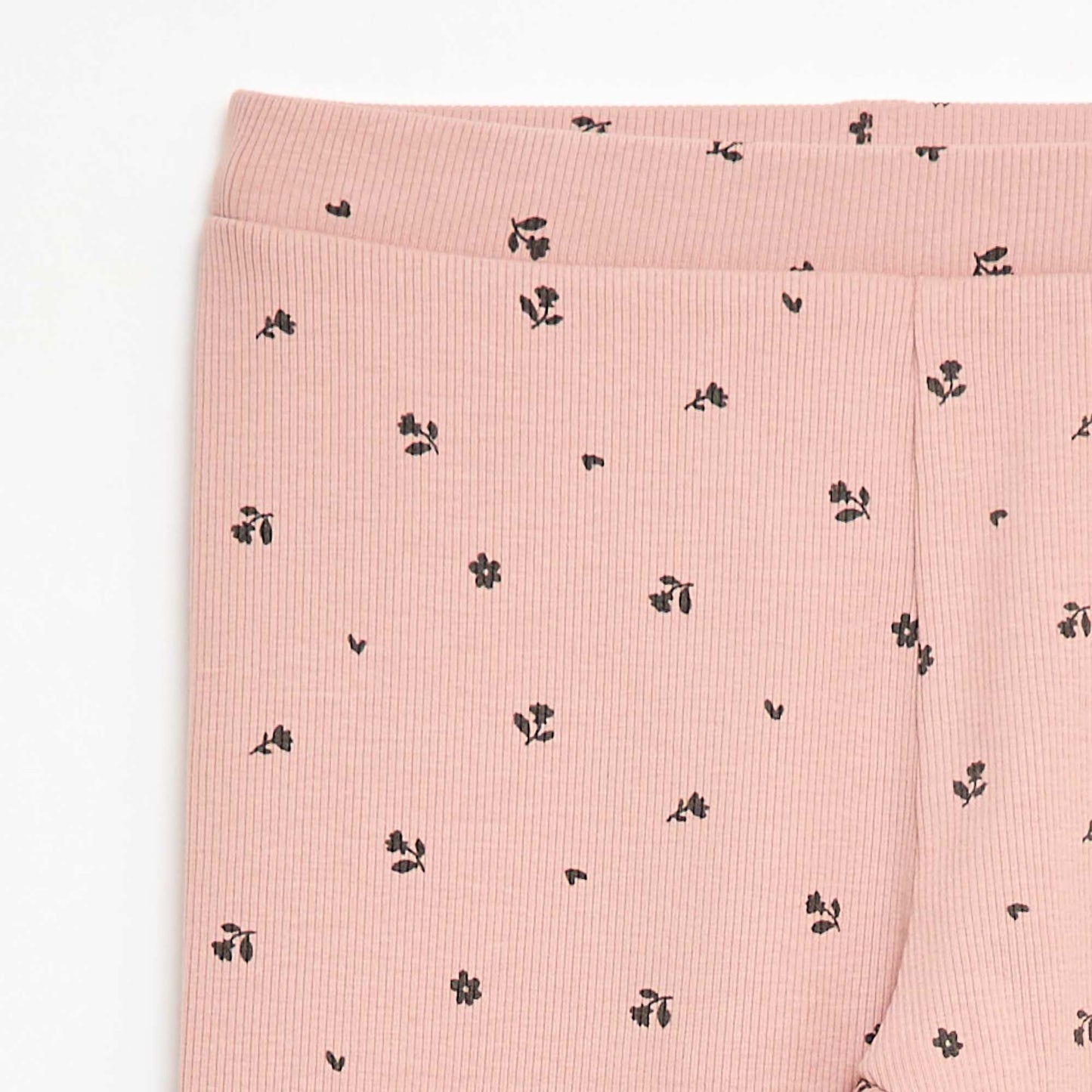 Legging côtelé à motif ROSE