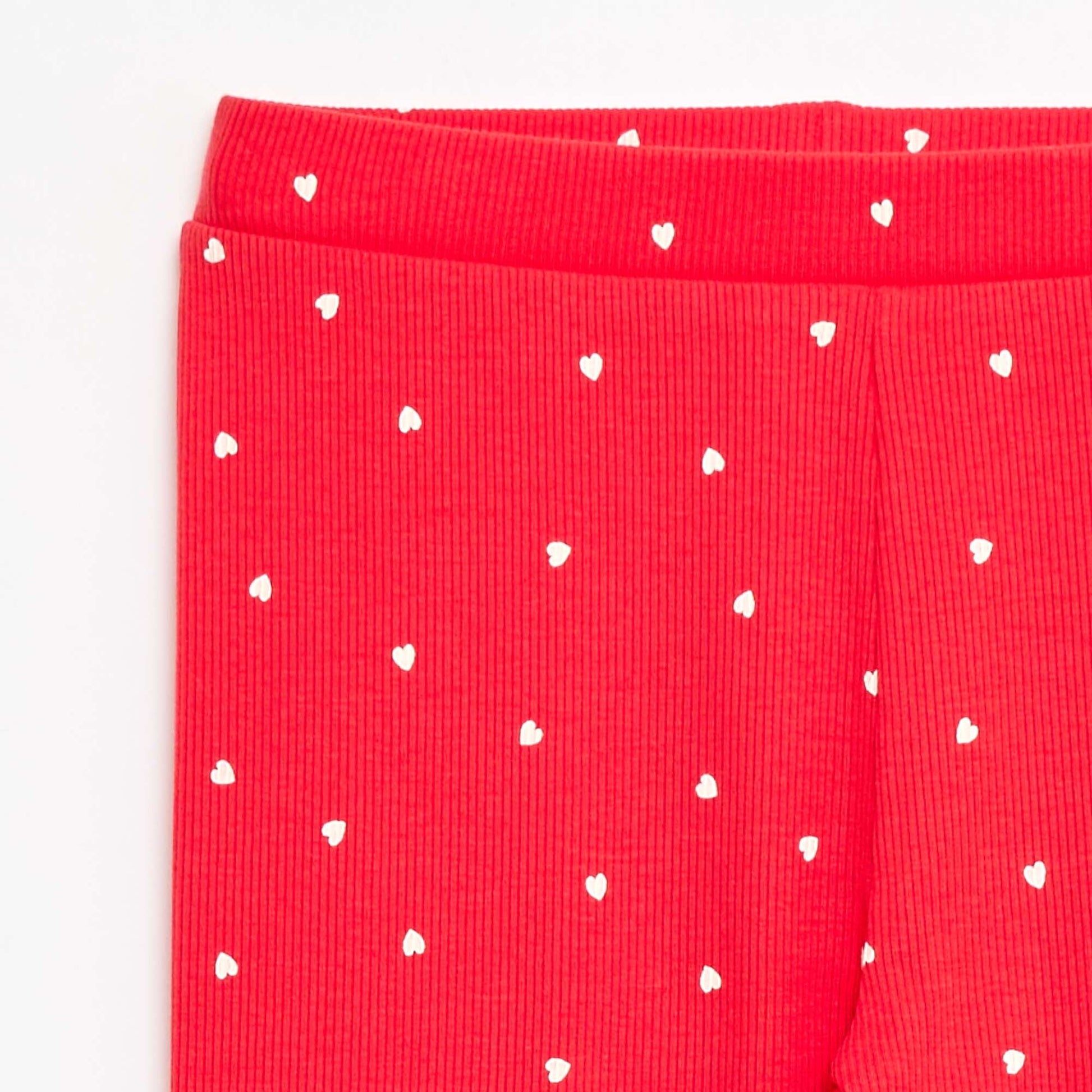 Legging côtelé à motif ROUGE