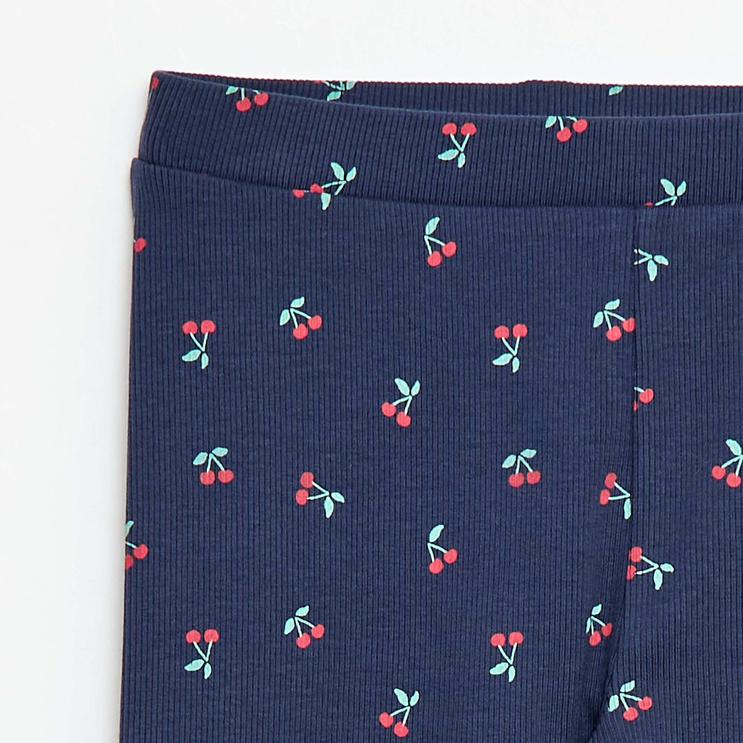 Legging côtelé à motif BLEU