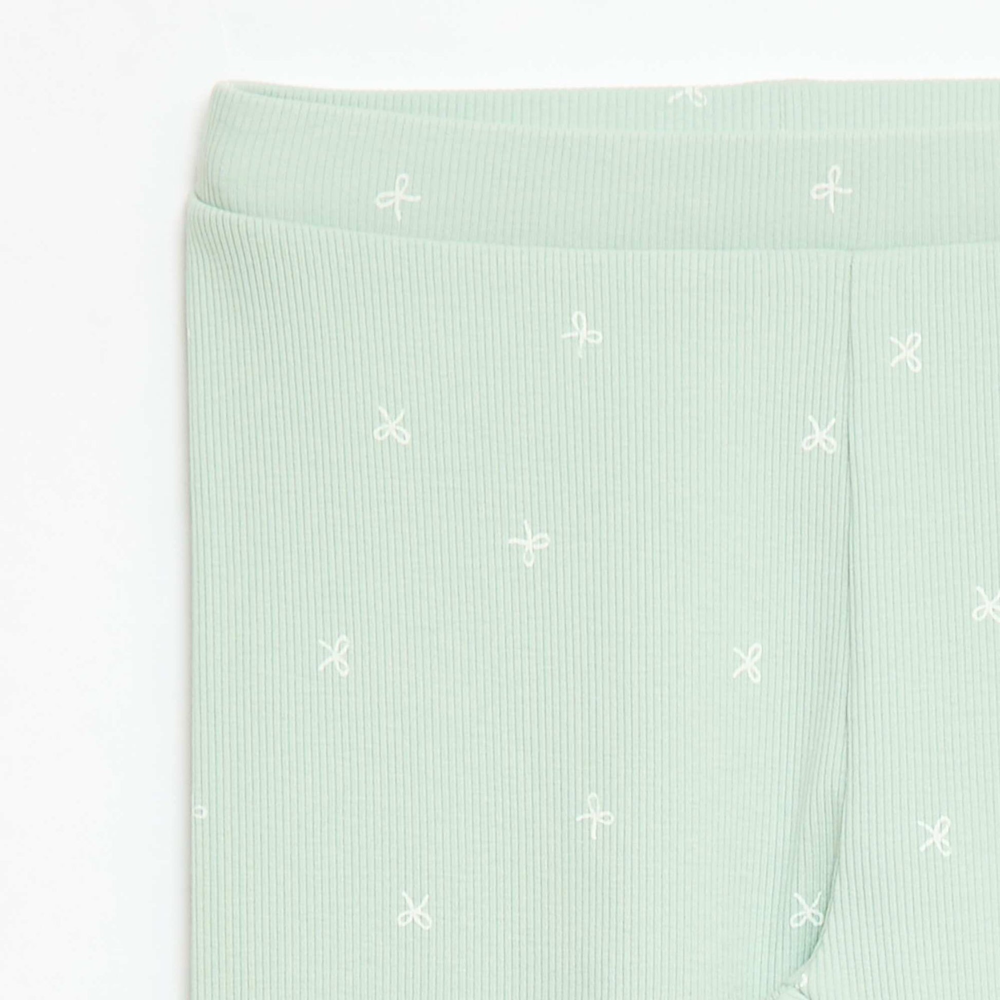 Legging côtelé à motif BLEU