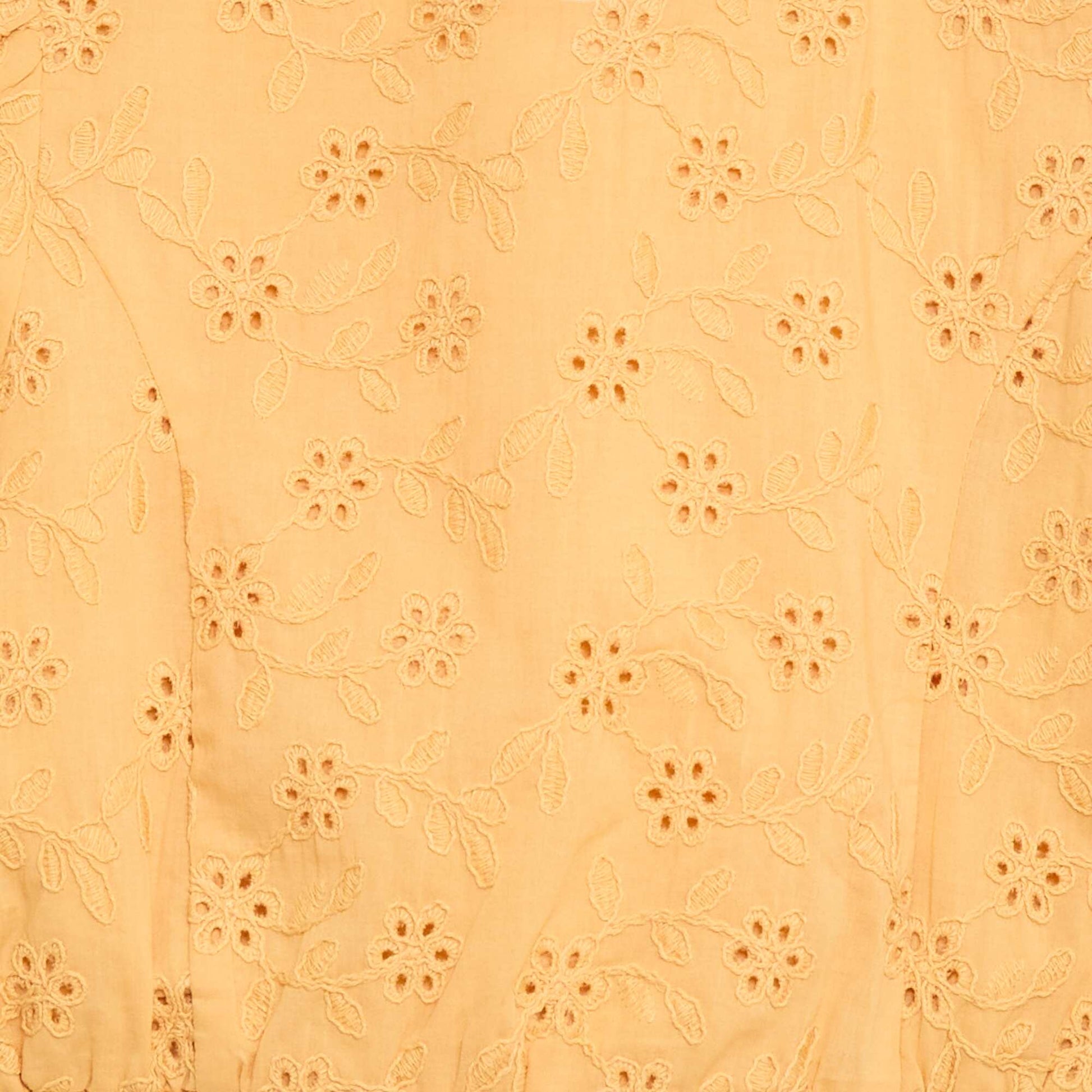 Blouse avec broderies fleurs à manches courtes BEIGE