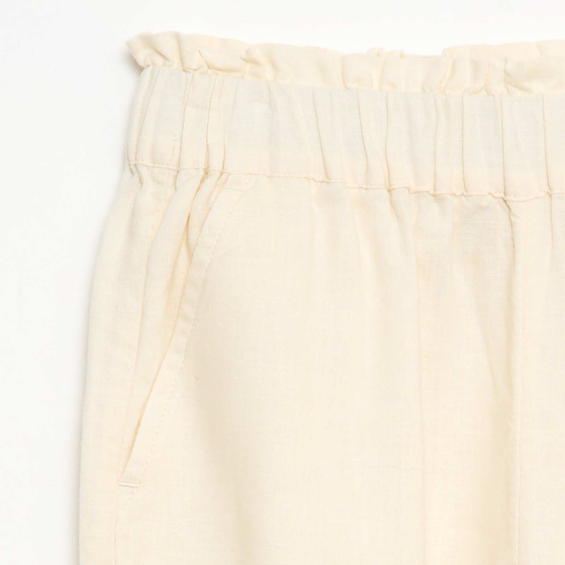 Pantalon en lin mélangé BLANC