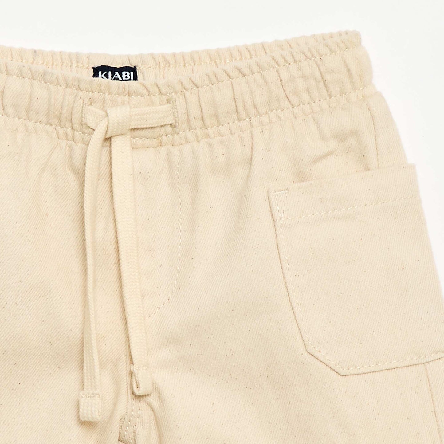 Short en twill avec poches plaquées BLANC
