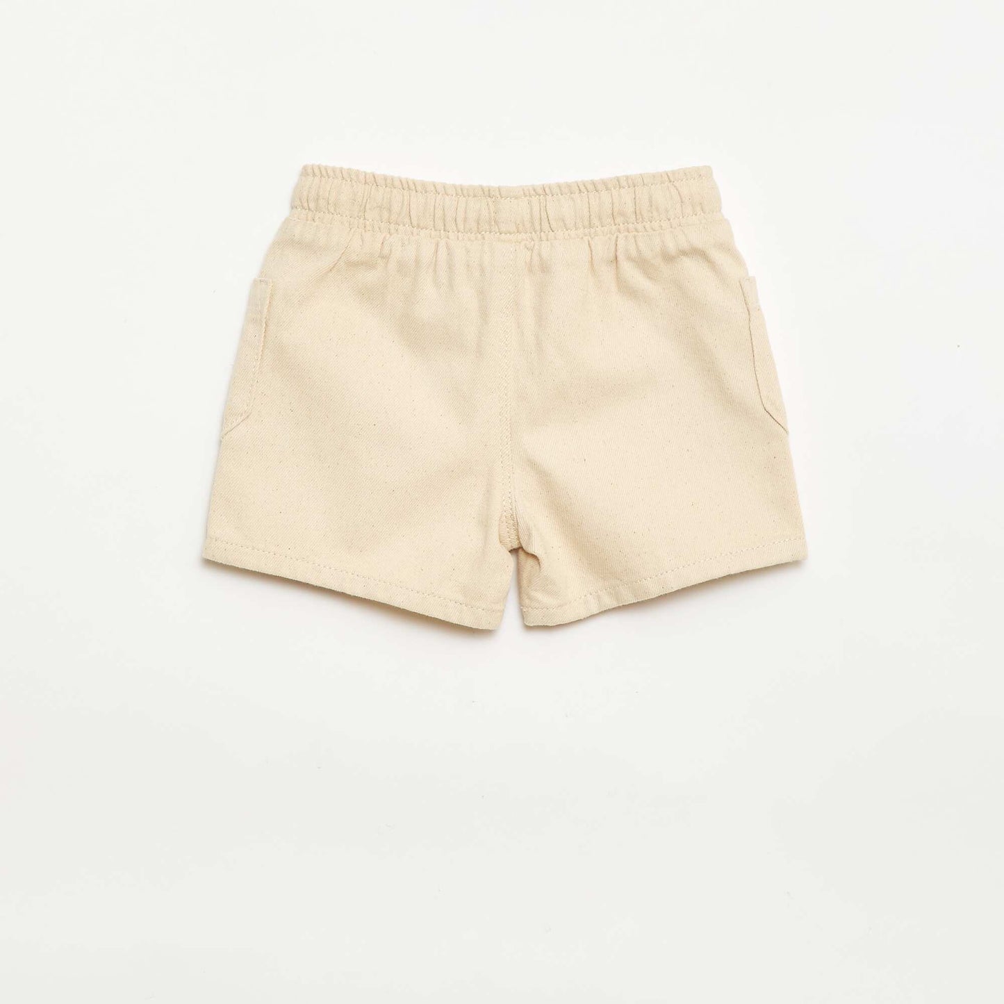 Short en twill avec poches plaquées BLANC