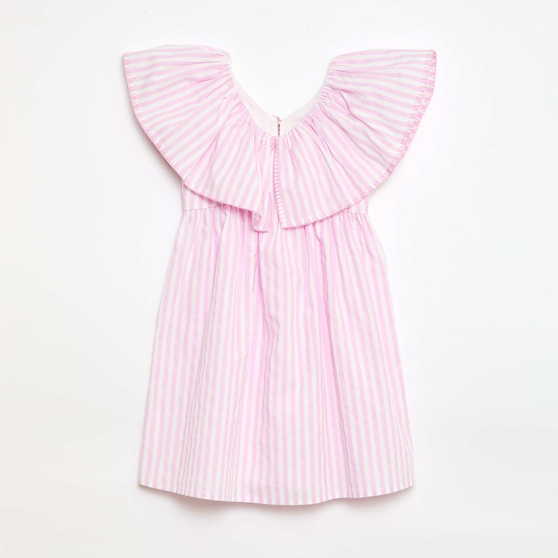 Robe rayée en coton ROSE