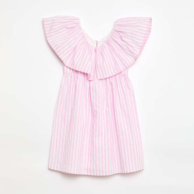 Robe rayée en coton ROSE
