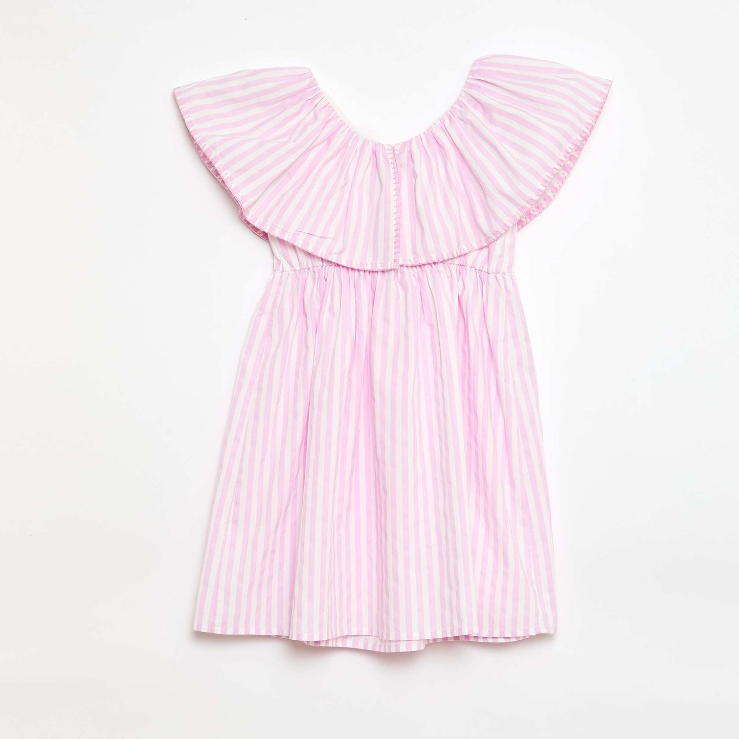 Robe rayée en coton ROSE