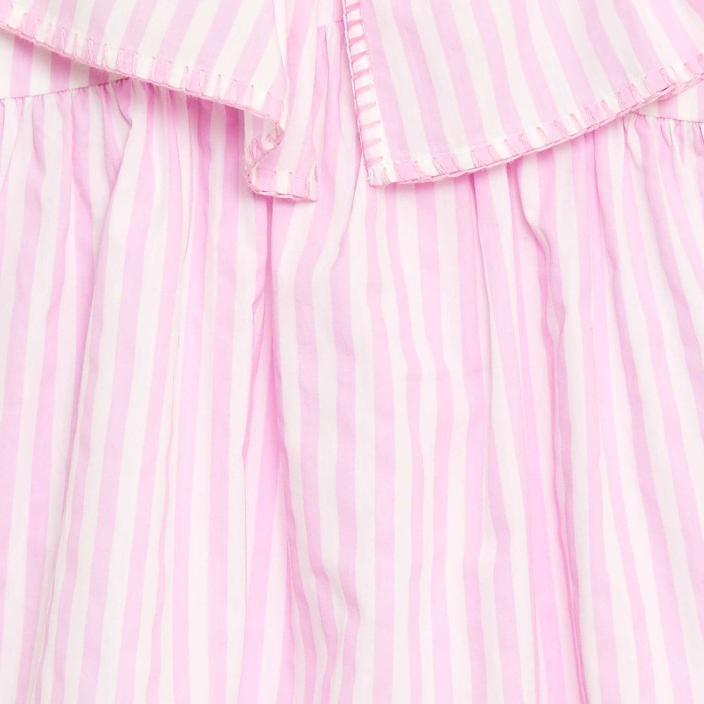 Robe rayée en coton ROSE
