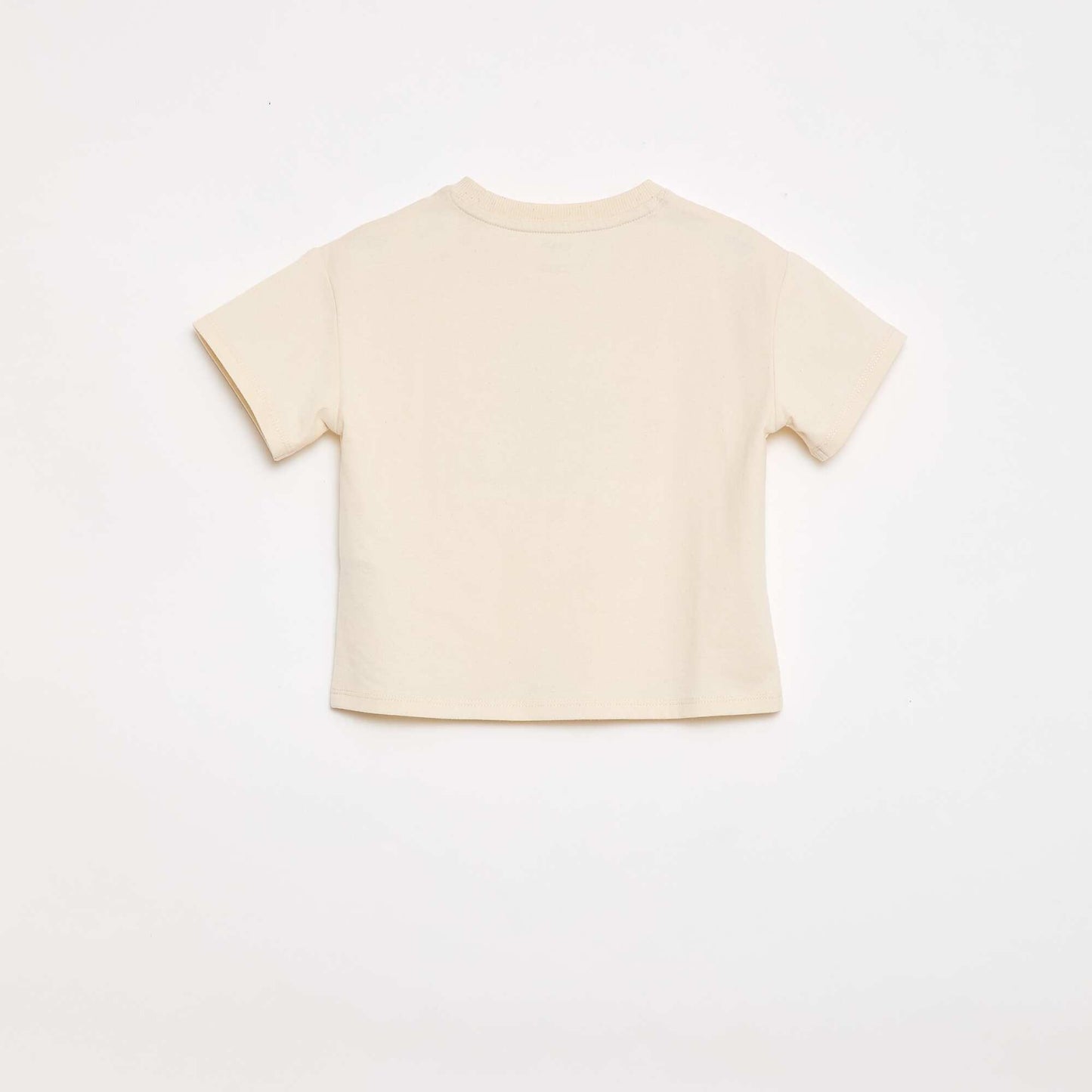 T-shirt en jersey imprimé manches courtes BLANC