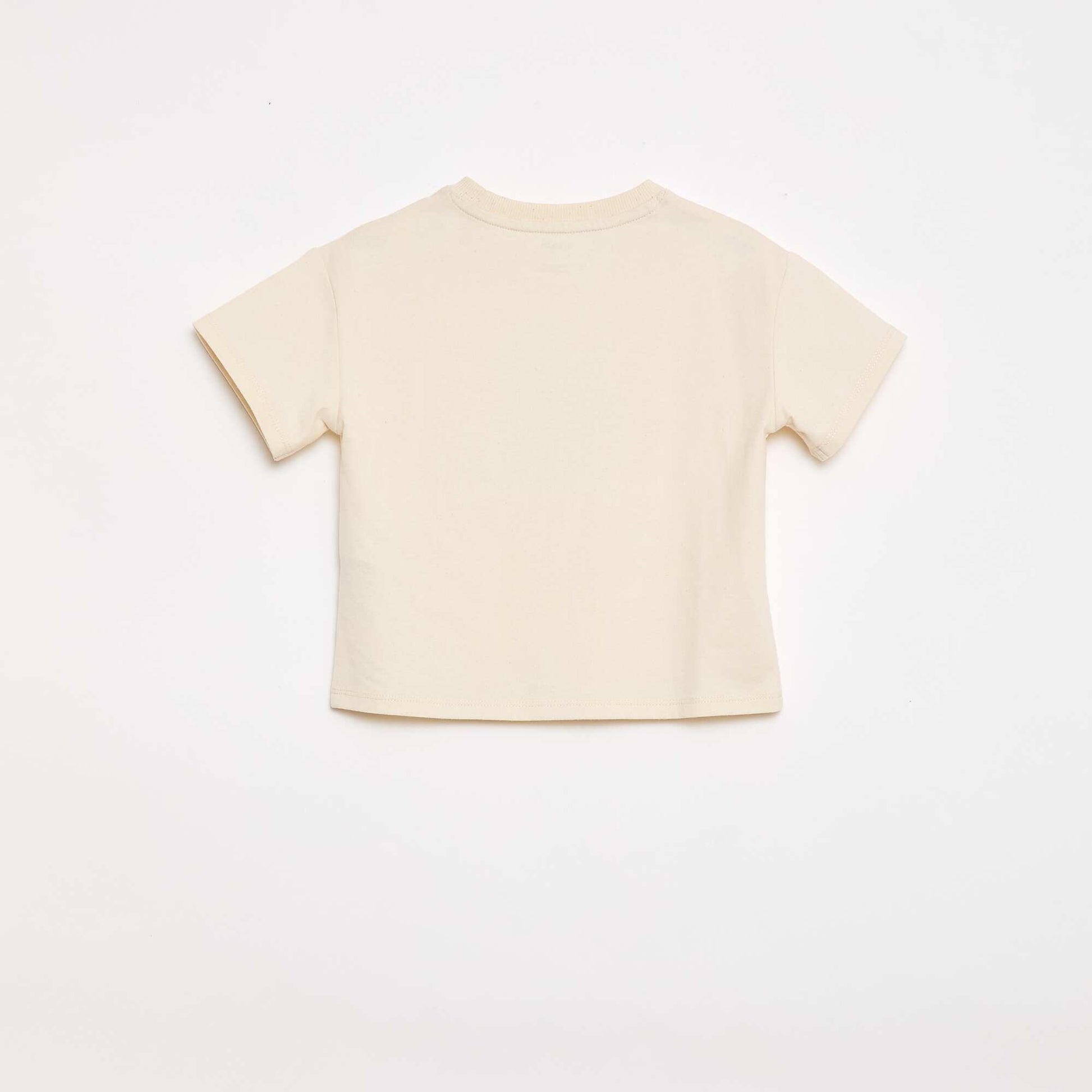 T-shirt en jersey imprimé manches courtes BLANC