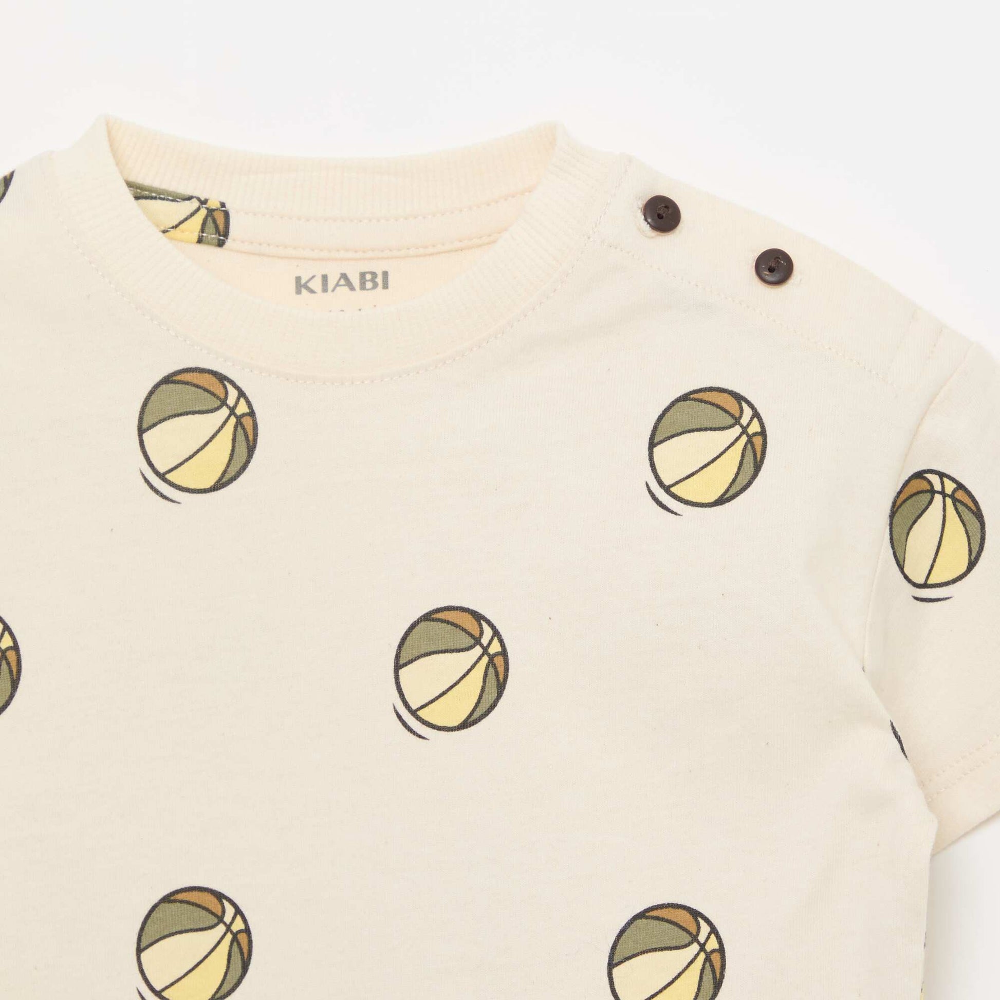 T-shirt en jersey imprimé manches courtes BLANC