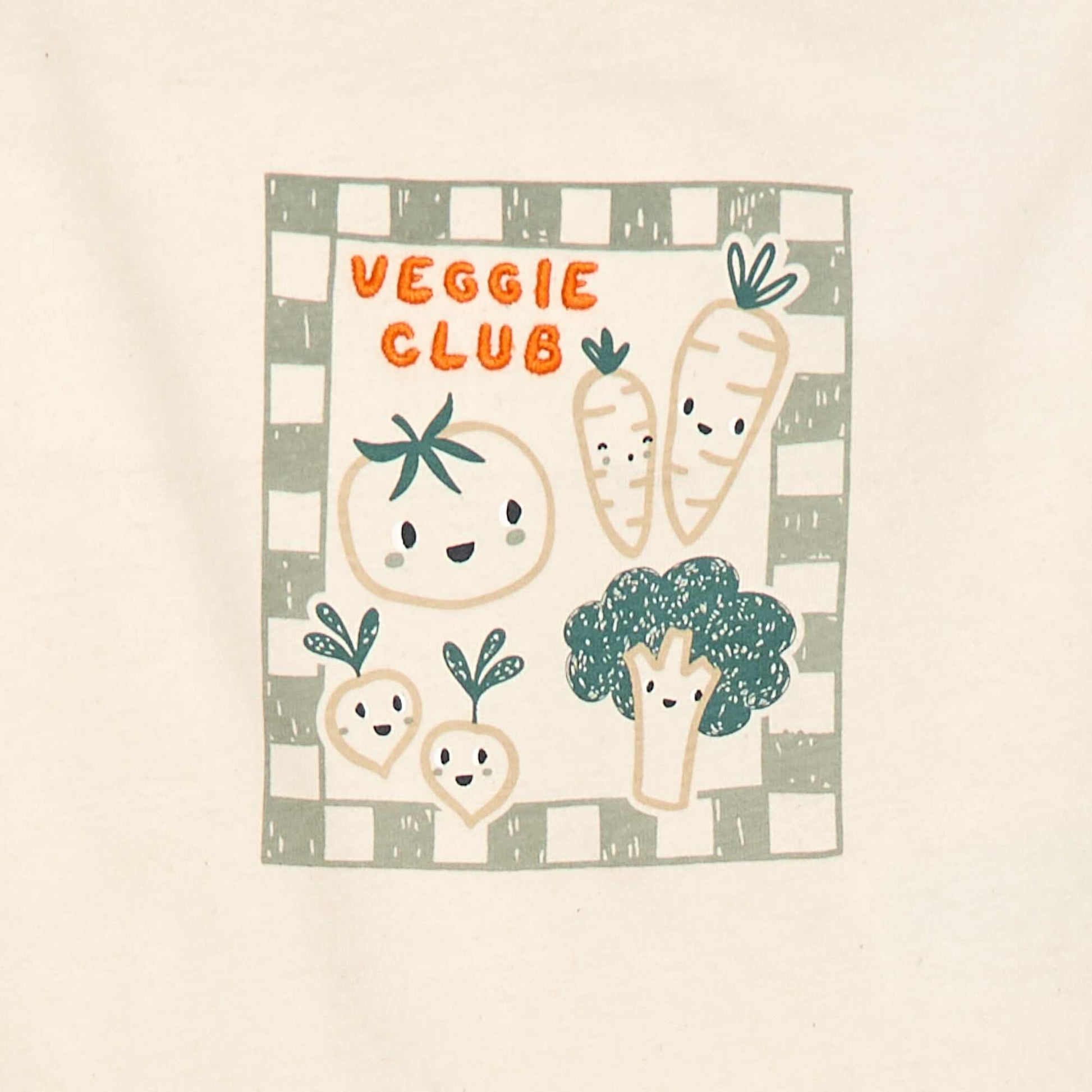 T-shirt manches longues avec imprimé et broderie BLANC
