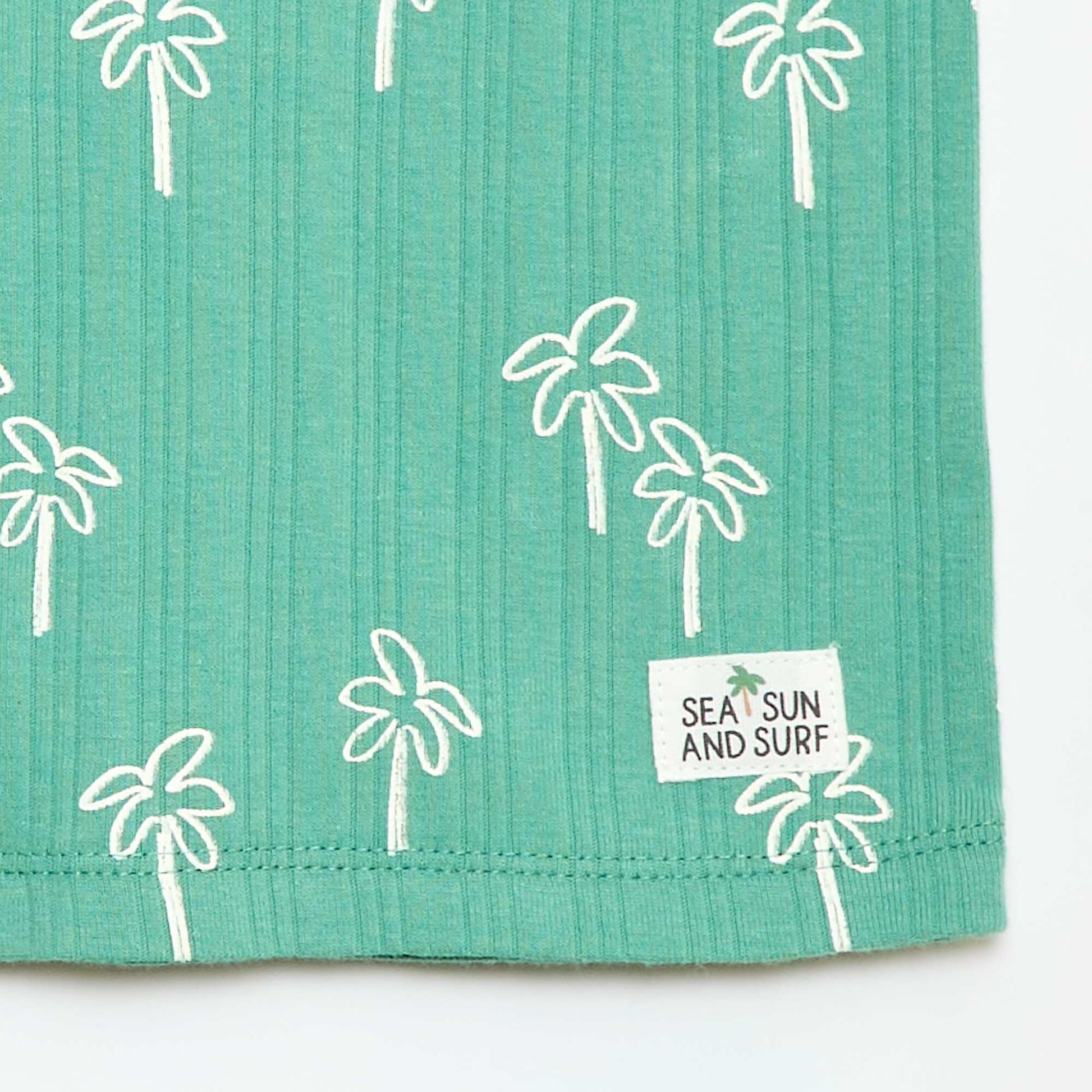 Pyjama court débardeur + short - 2 pièces VERT