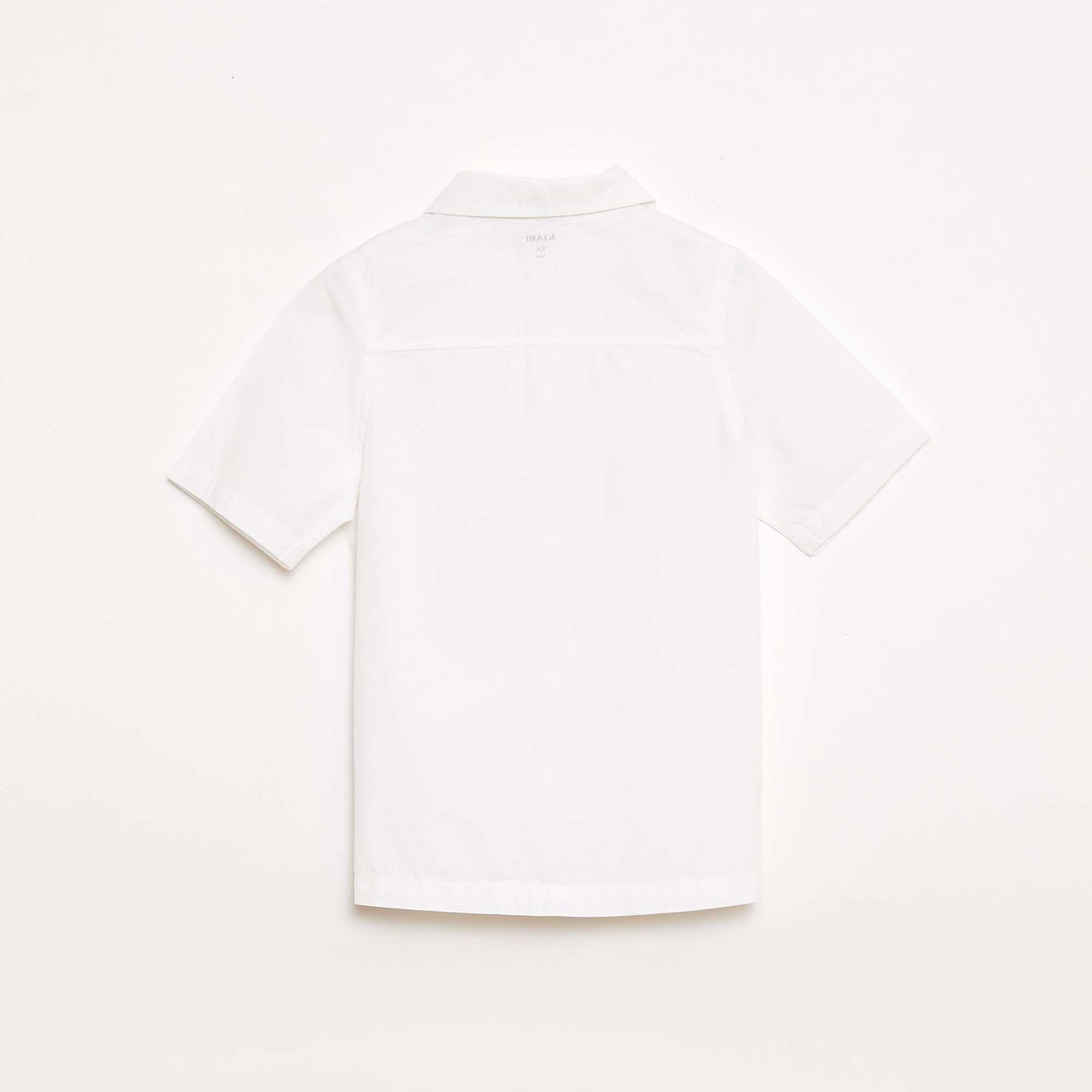 Chemise unie à manches courtes BLANC
