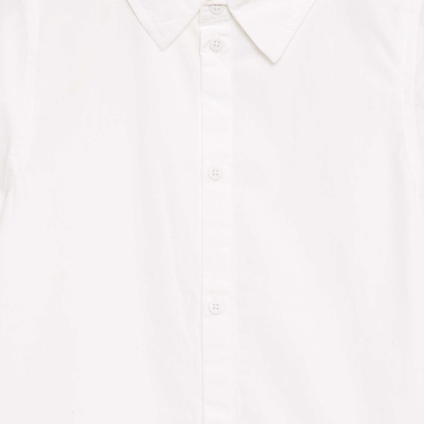 Chemise unie à manches courtes BLANC
