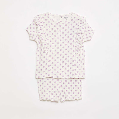Pyjama short 2 pièces BLANC