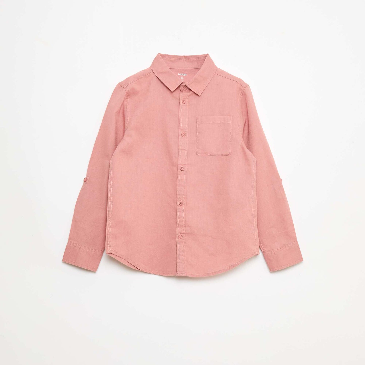 Chemise avec poche et manches retroussables ROSE