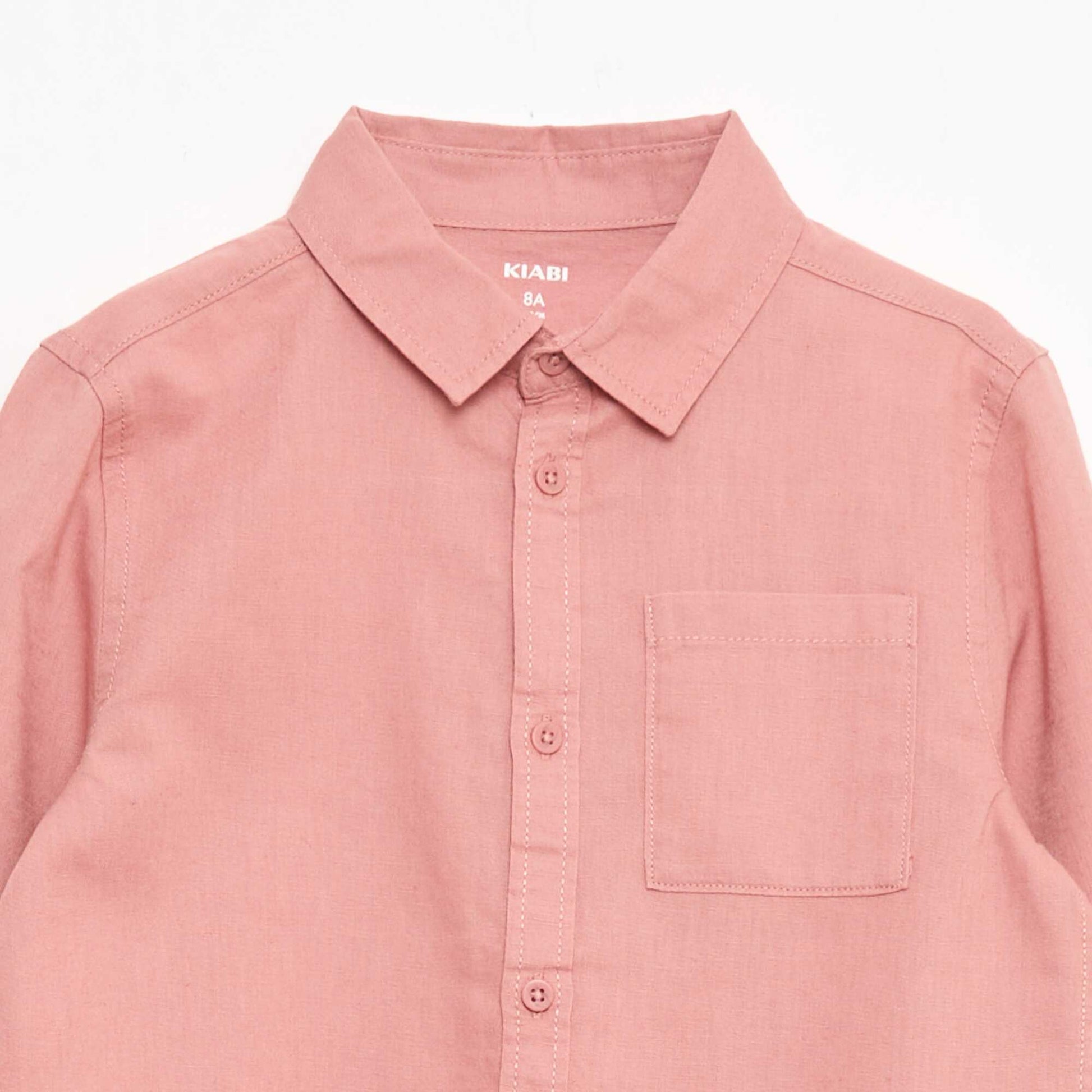 Chemise avec poche et manches retroussables ROSE