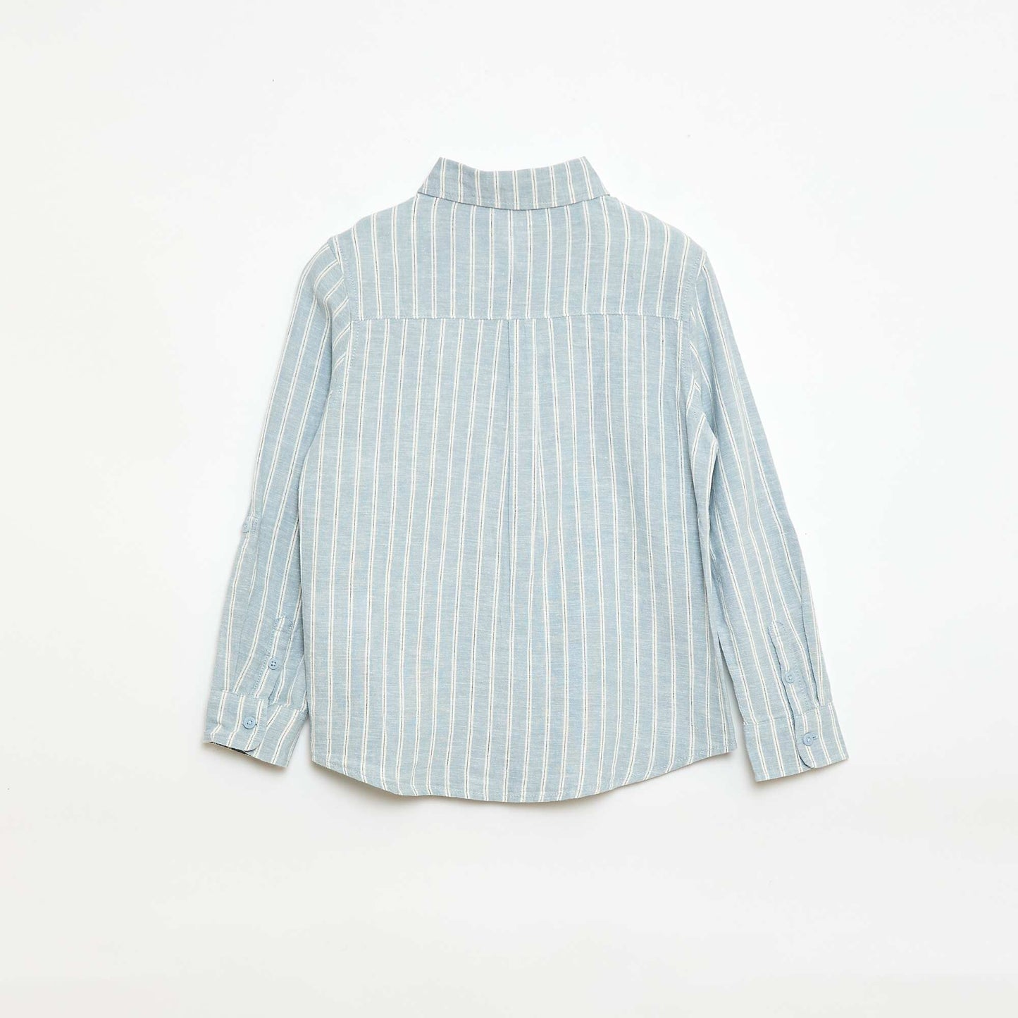Chemise avec poche et manches retroussables BLEU