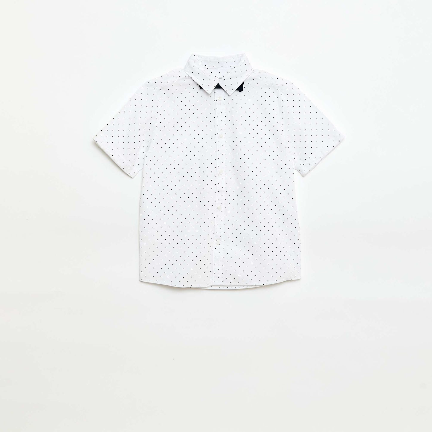 Chemise en popeline avec nœud papillon BLANC