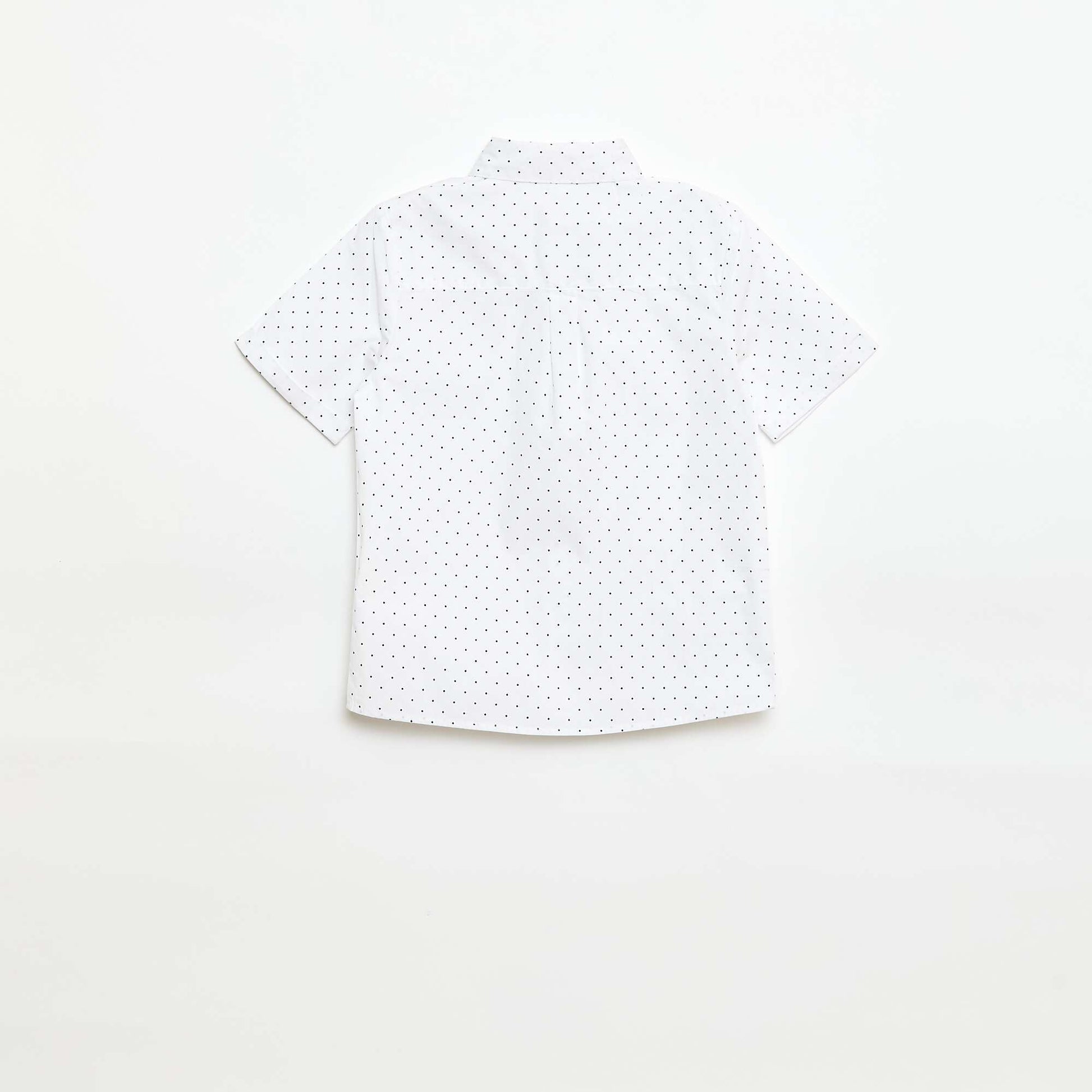 Chemise en popeline avec nœud papillon BLANC